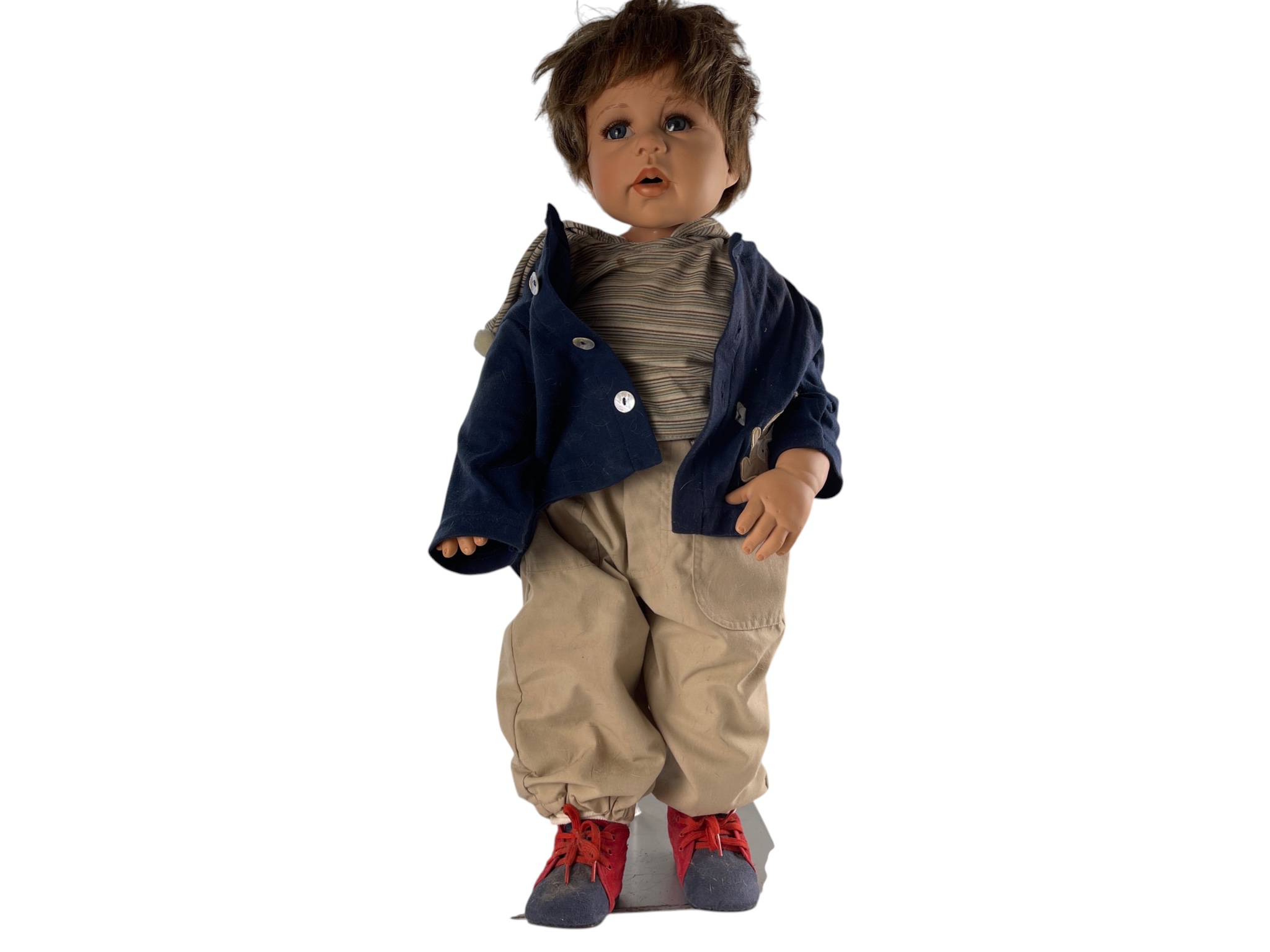 Monika Levenig Künstlerpuppe Vinyl Puppe 66 cm. leicht Schmutzig   