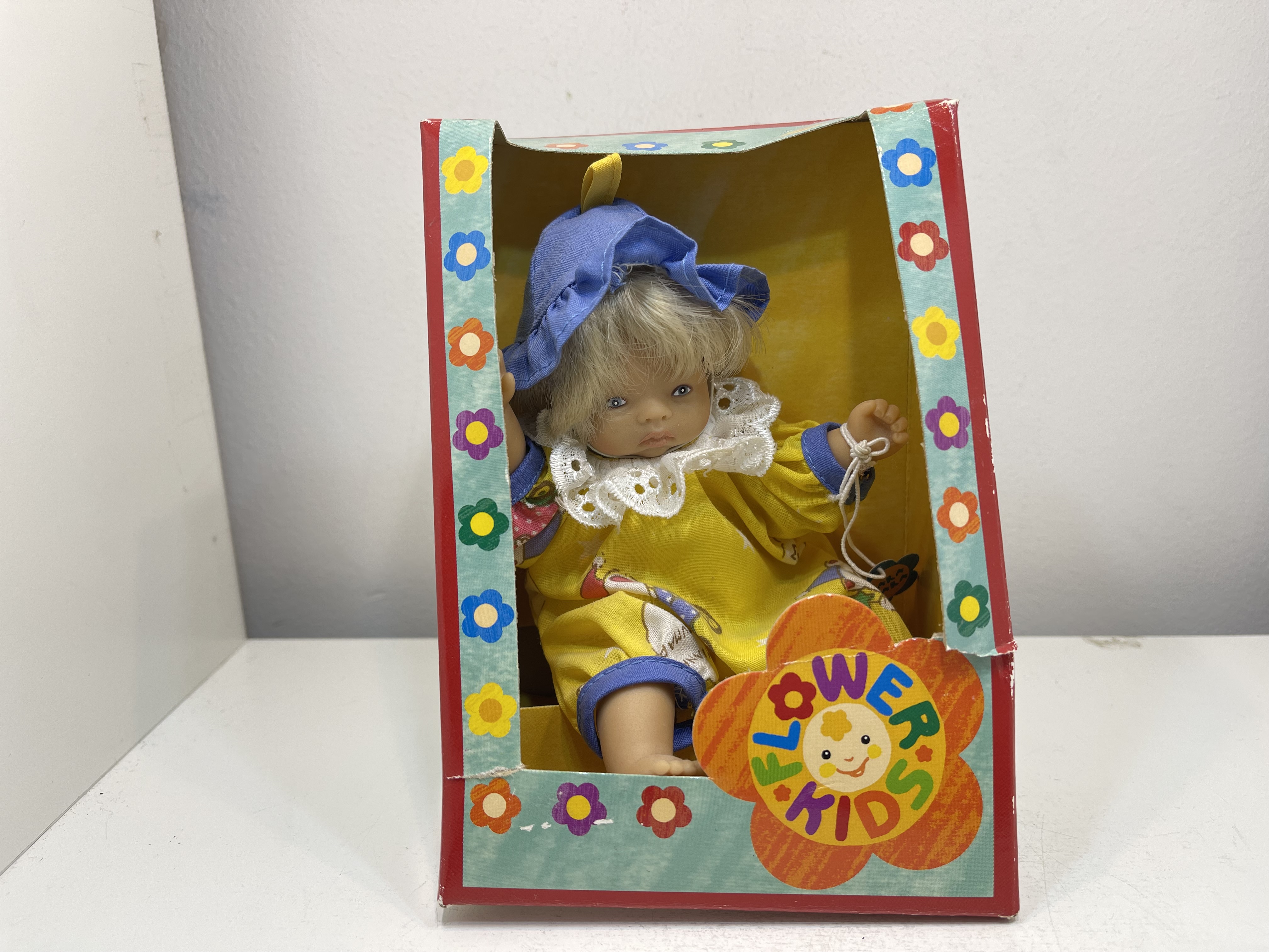 Zapf Künstlerpuppe Puppe Vinyl Flower Kids + OVP 13 cm. Top Zustand 