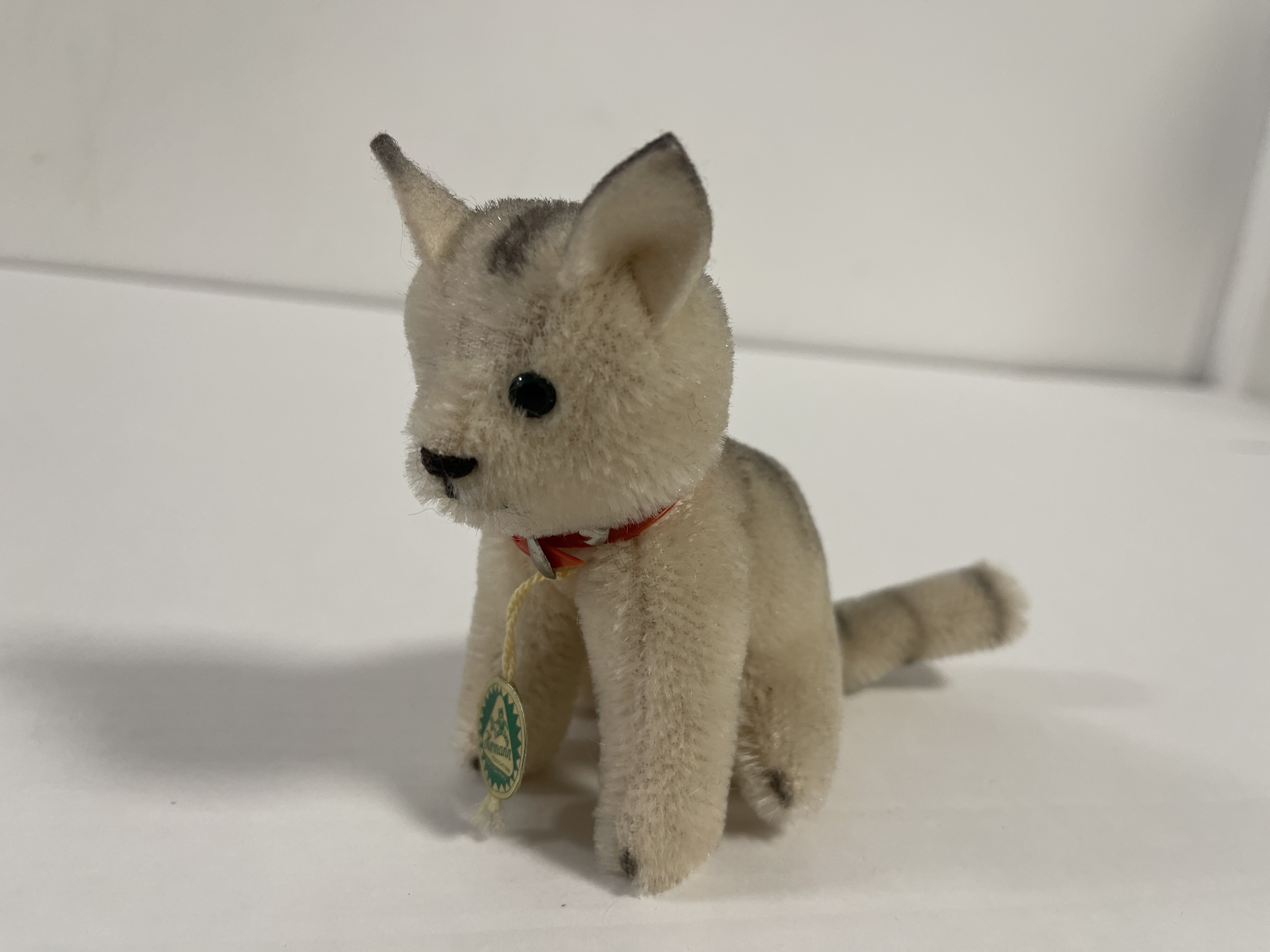 Hermann Stofftier Katze 10,5 cm Top Zustand