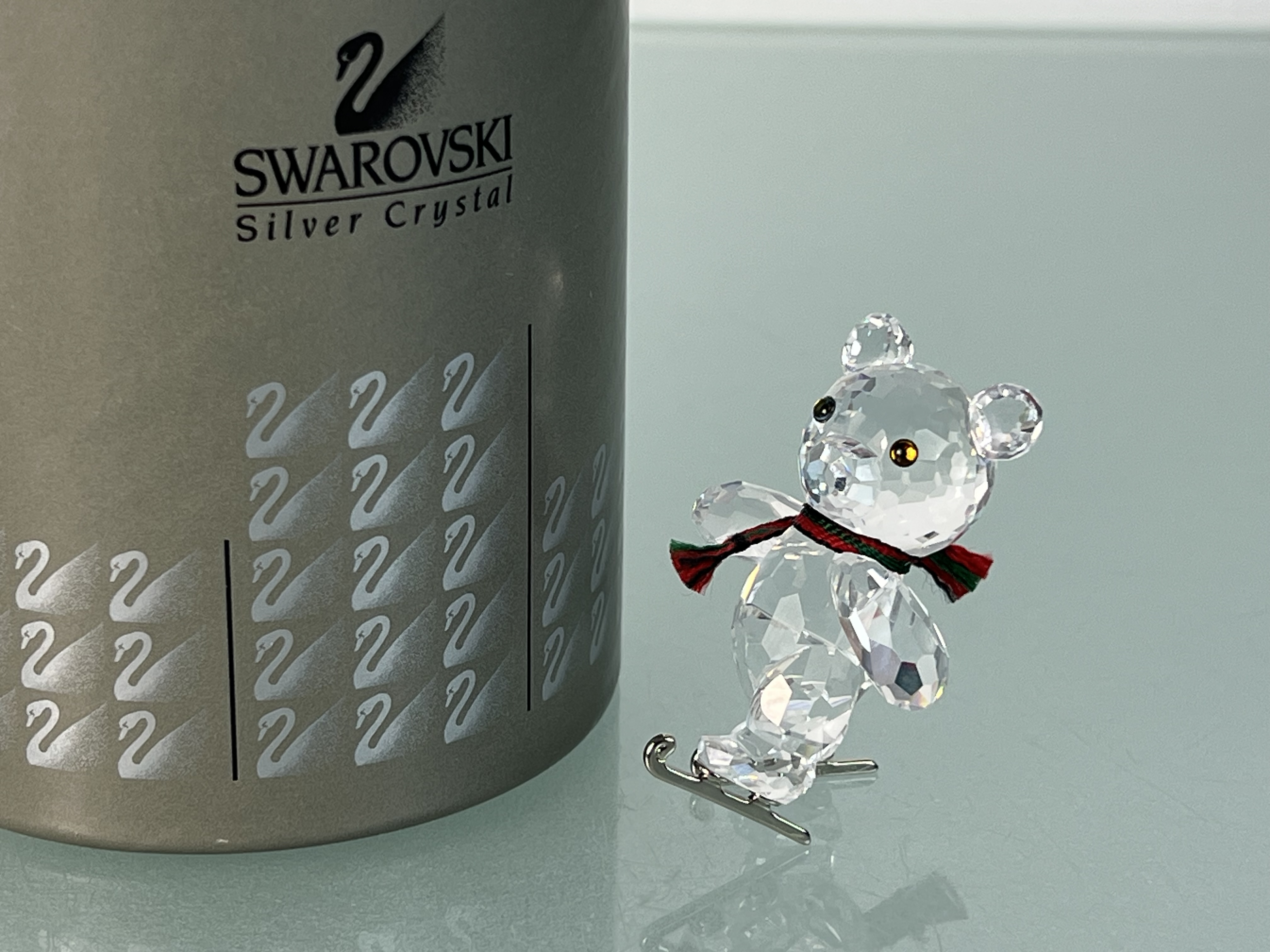 Swarovski Figur 193011 Kris Bär auf Schlittschuhe 5 cm. Ovp - Zertifikat - Top Zustand