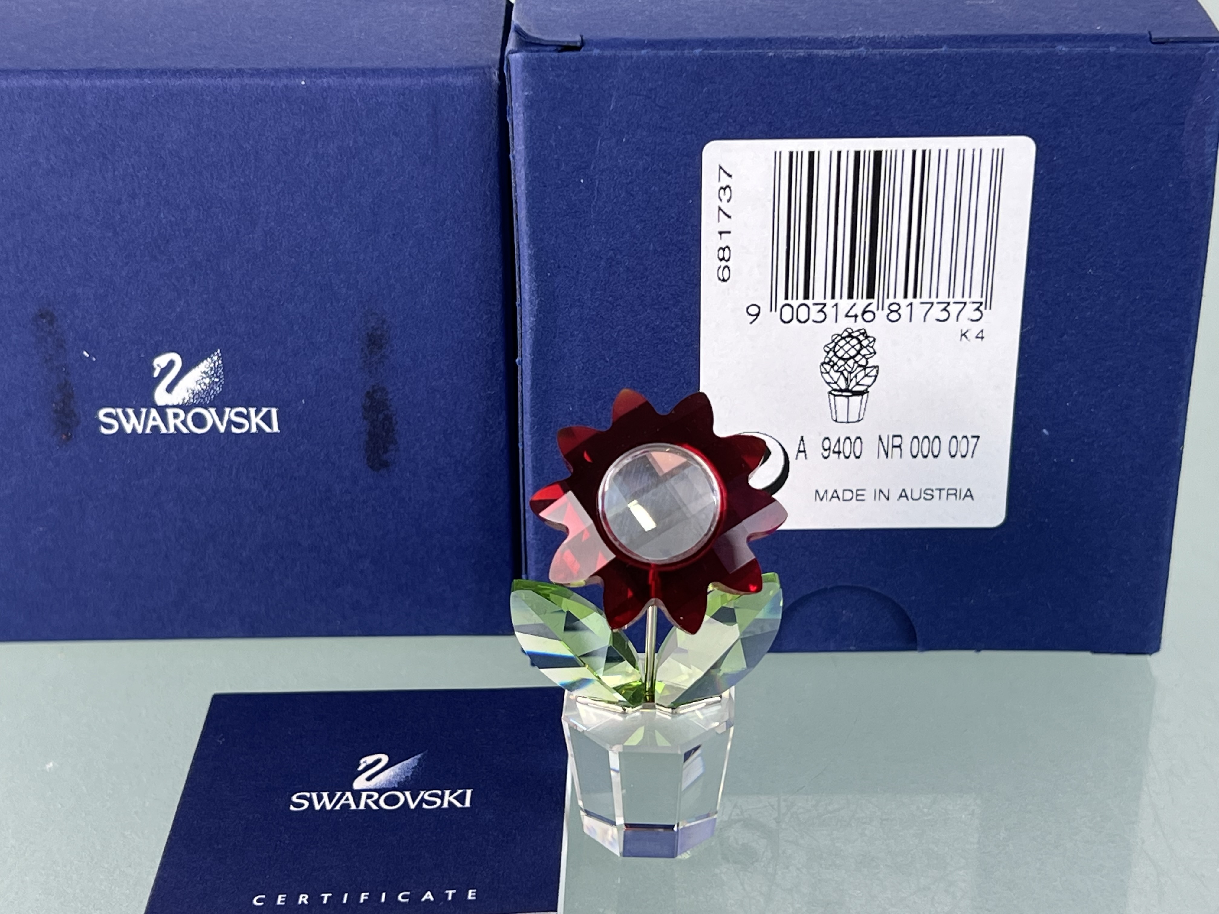  Swarovski Figur 681737  Blumentopf 5 cm. Ovp & Zertifikat  Top Zustand 