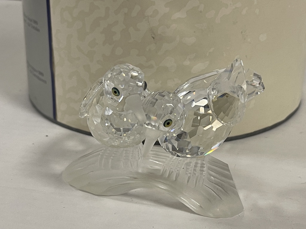Swarovski Figur 117895 Tauben / Turteltauben 9 cm. Ovp + Zertifikat. Top Zustand  