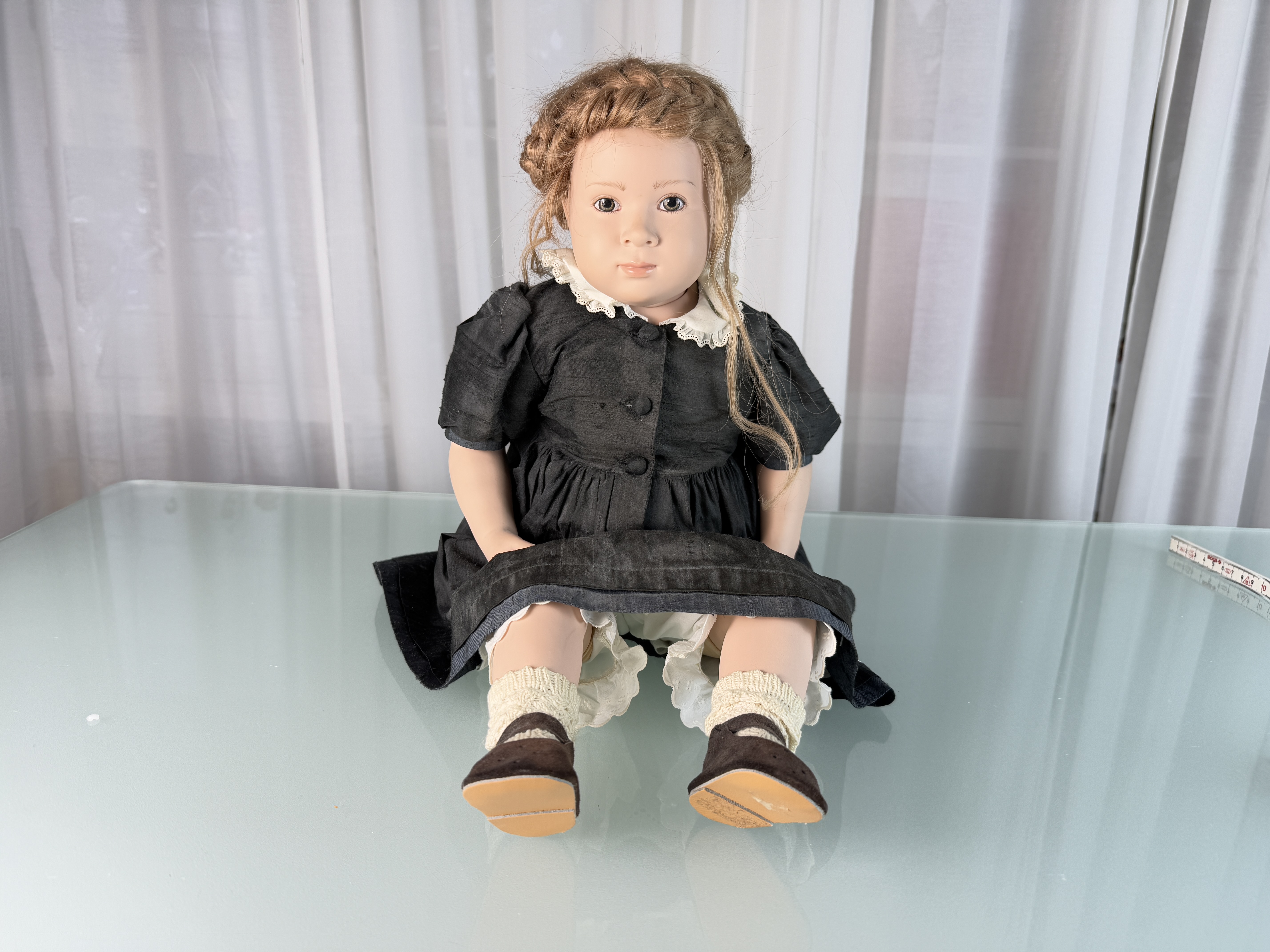 Künstlerpuppe Sabine Esche Vinyl Puppe 57 cm. Top Zustand  