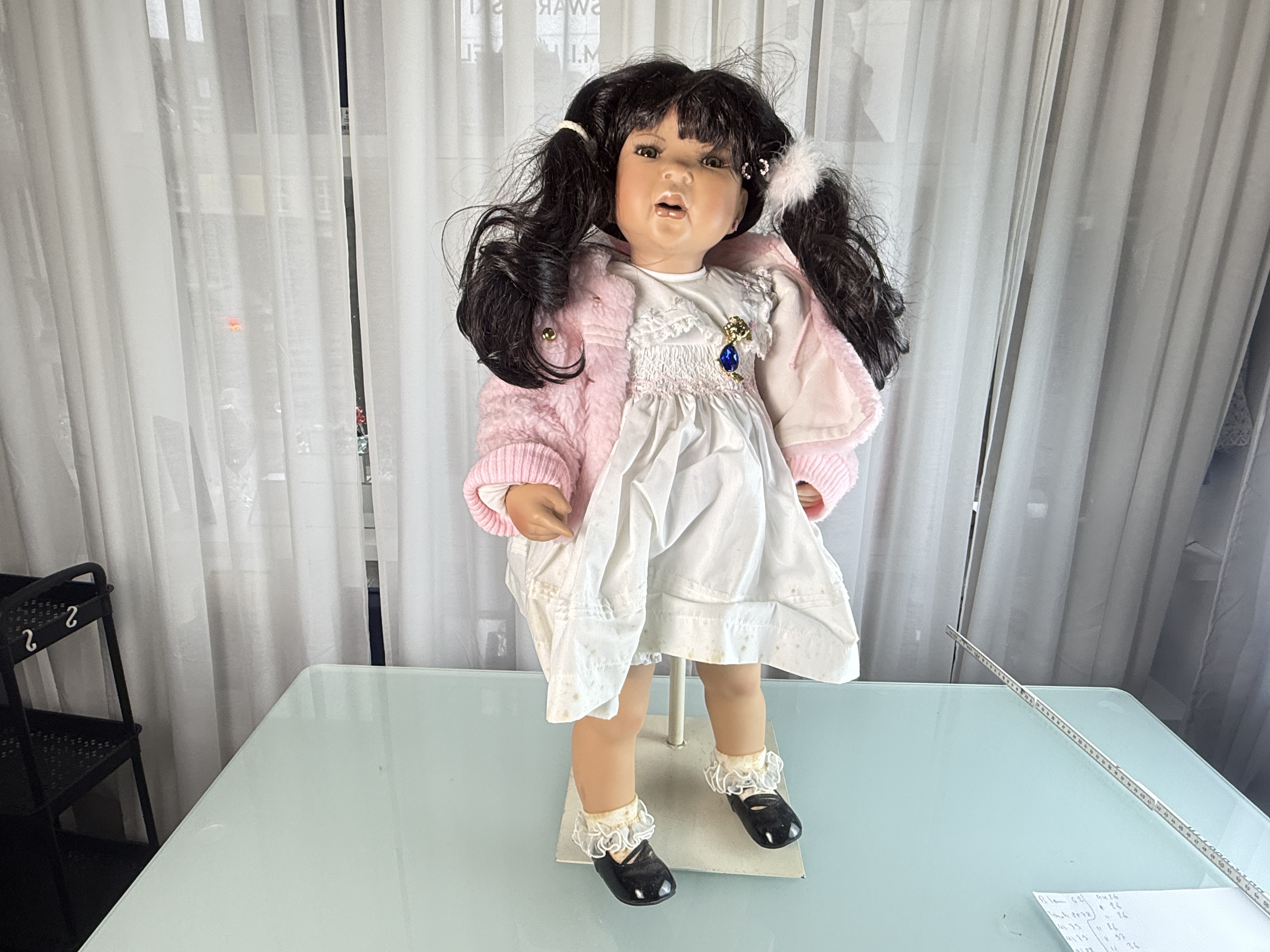 Künstlerpuppe Inge Tenbusch Vinyl Puppe 75 cm. Top Zustand. 