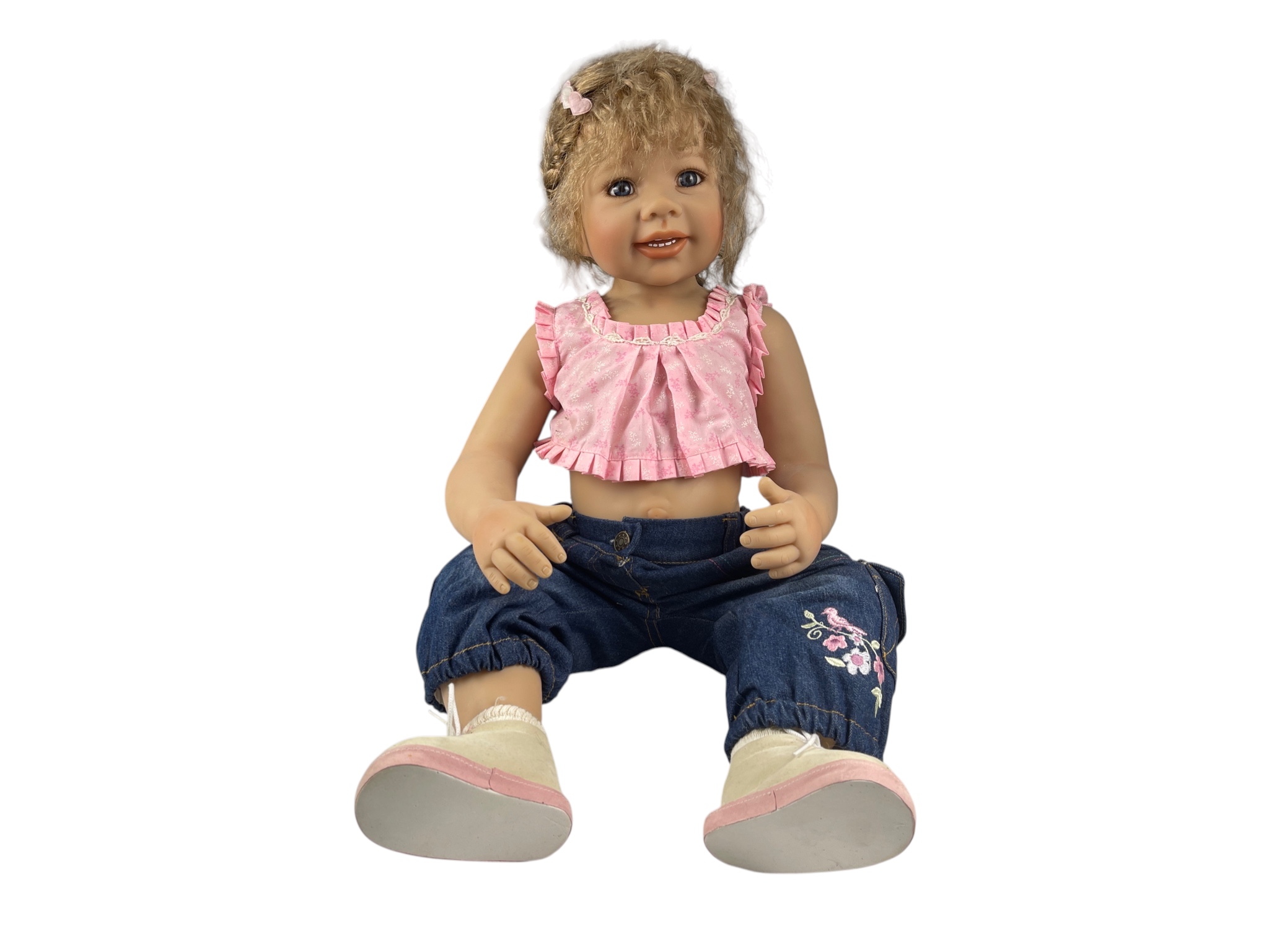 Monika Levenig Künstlerpuppe Vinyl Puppe 58 cm. Zustand siehe Fotos