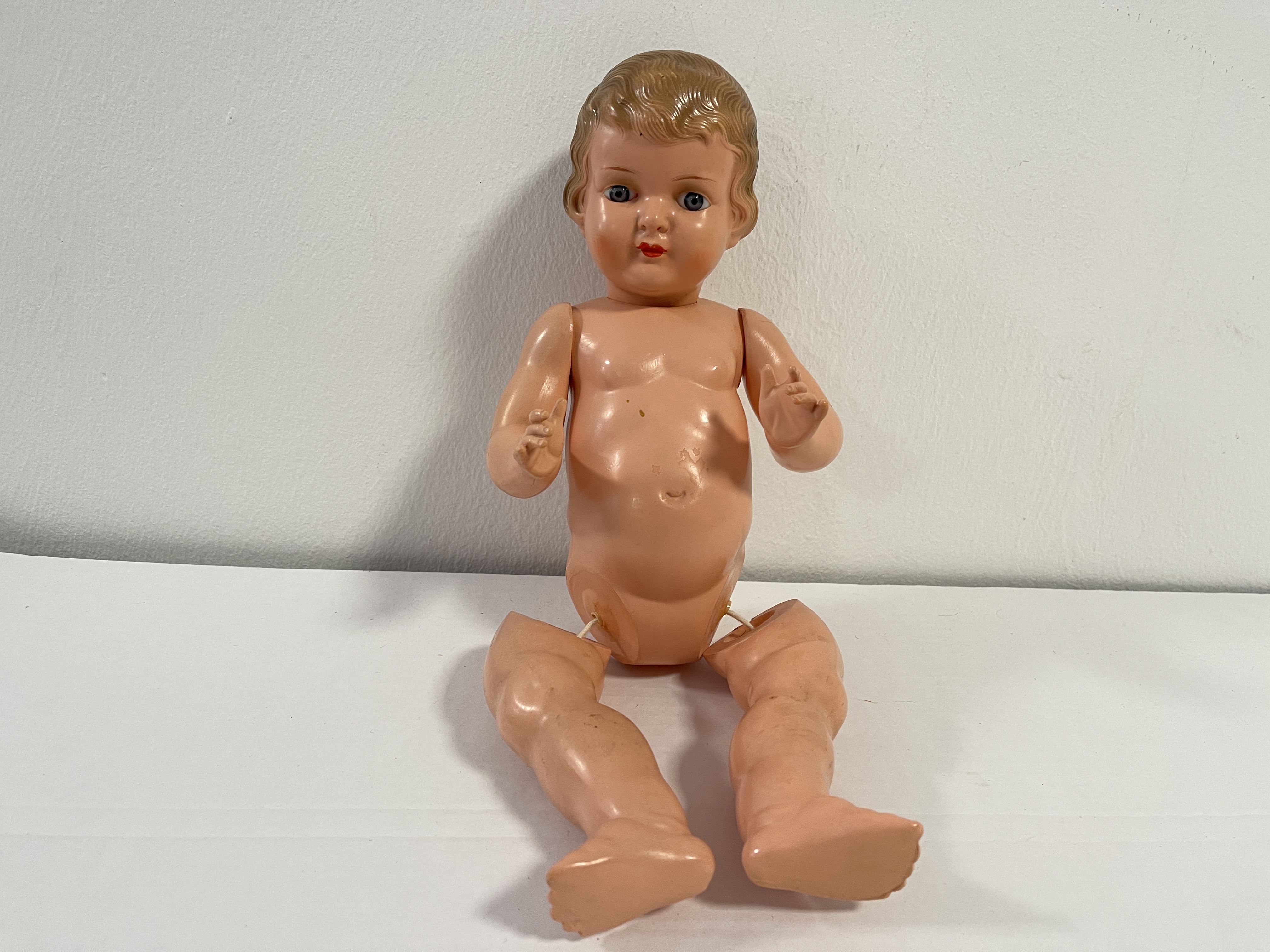 Künstler Zelluloid Puppe 37 cm  Zustand siehe Fotos  