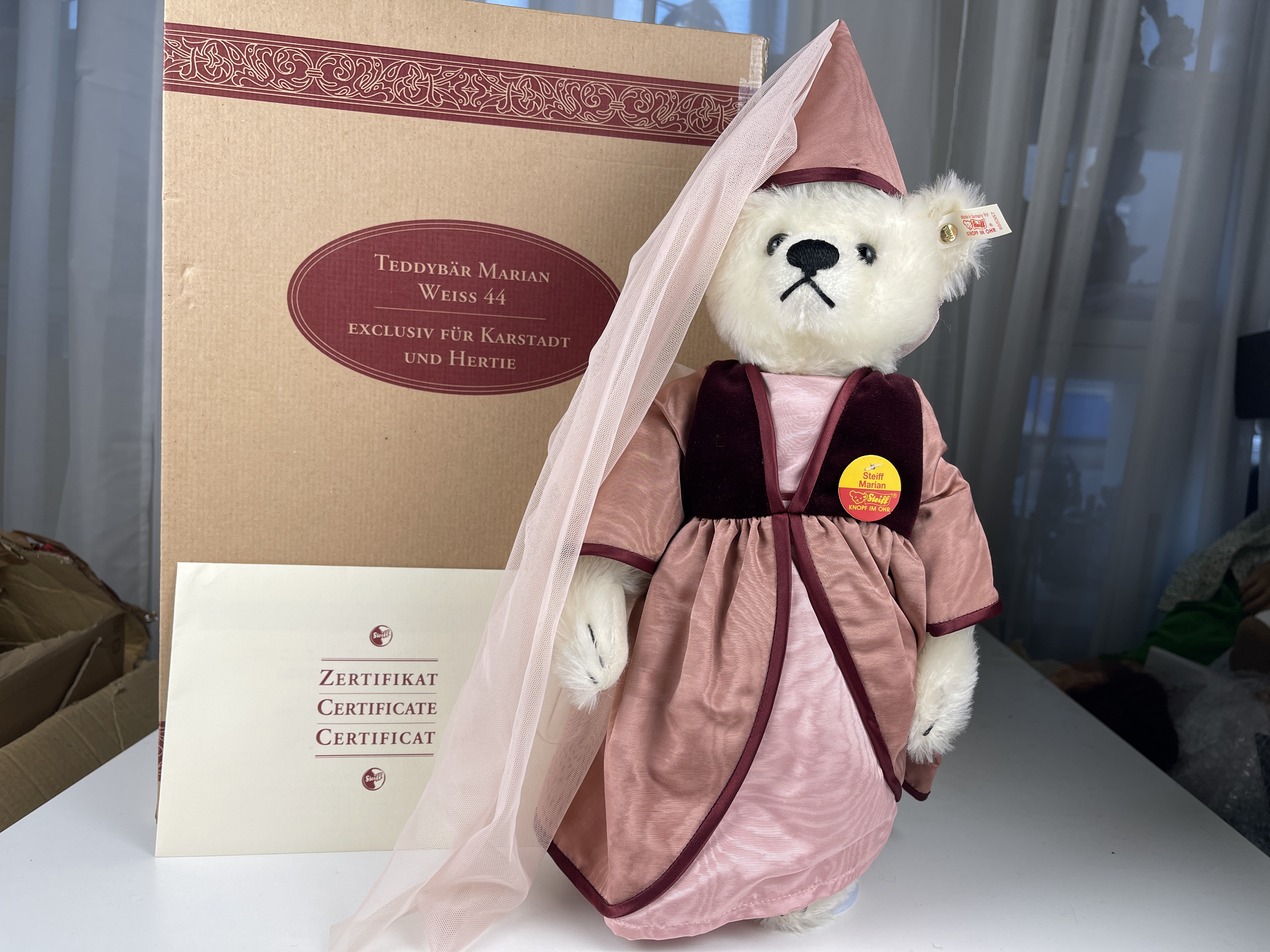 Steiff Tier Teddy Bär 655357 Lady Marian 38 cm. Top Zustand + OVP