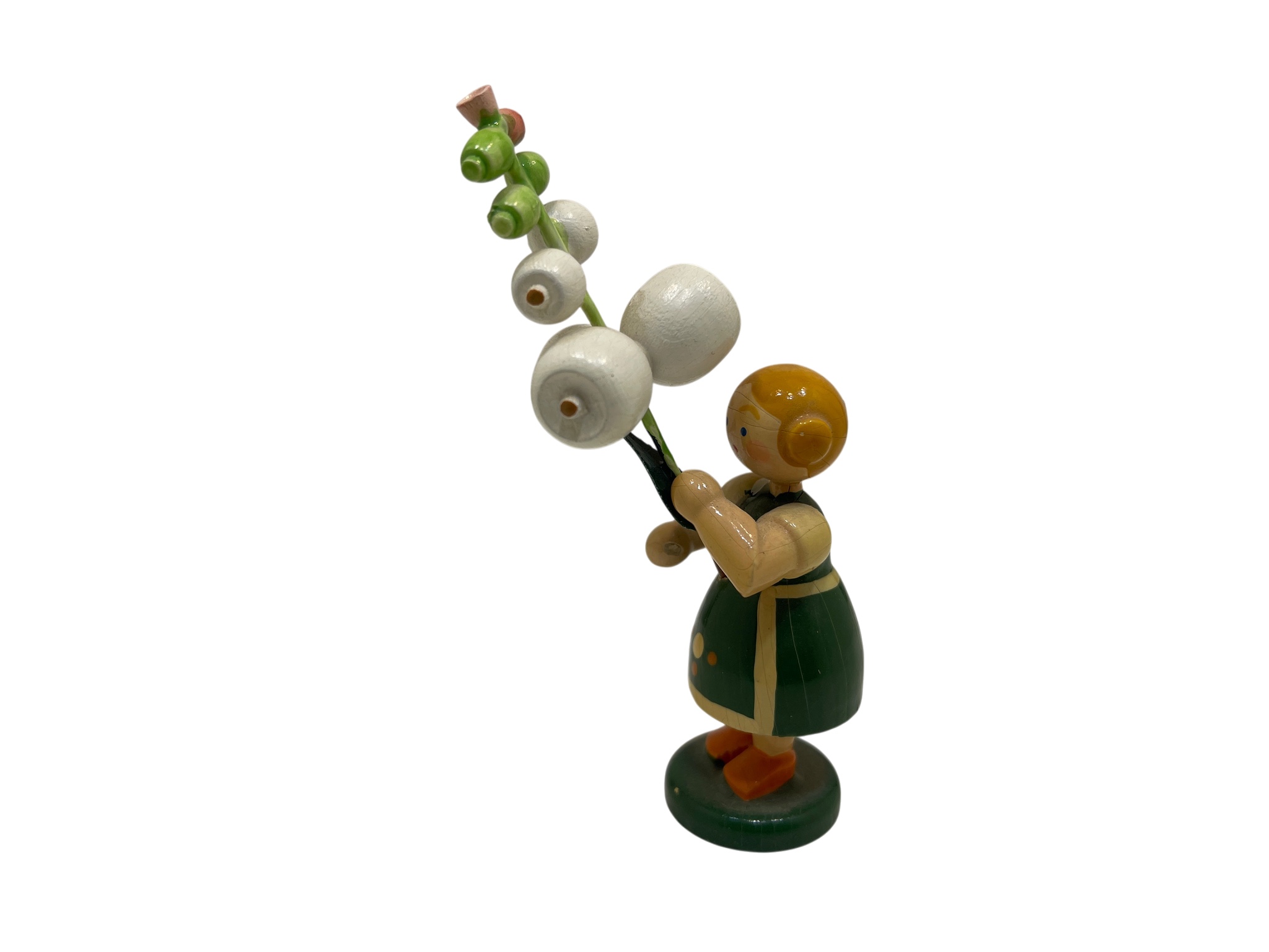 Erzgebirge Figur Sammler Holz Figur Blumenkind 9,5 cm. Zustand siehe Fotos 