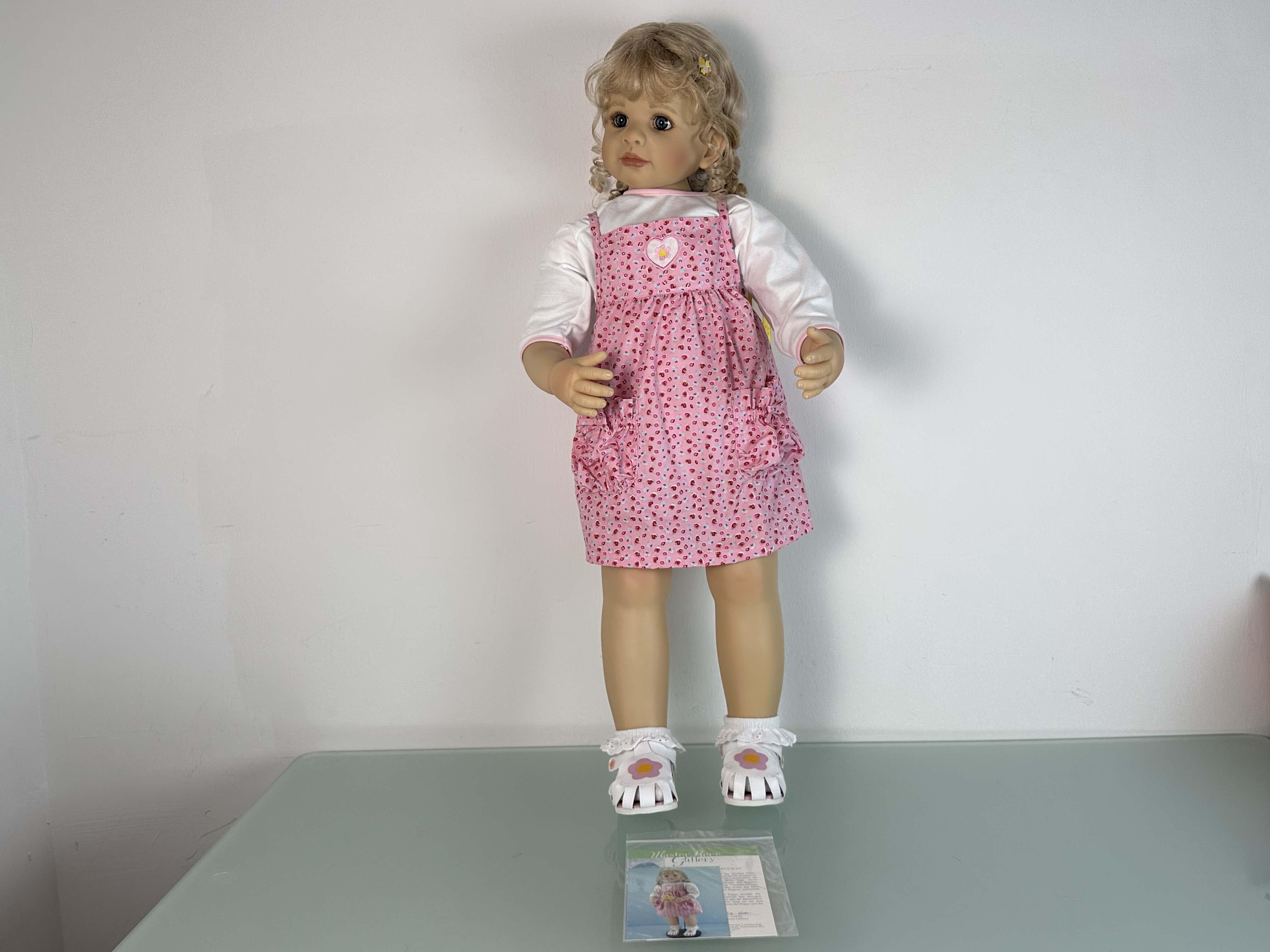Künstlerpuppe Puppe Monika Peter Leicht Vinyl Puppe 85 cm. Top Zustand