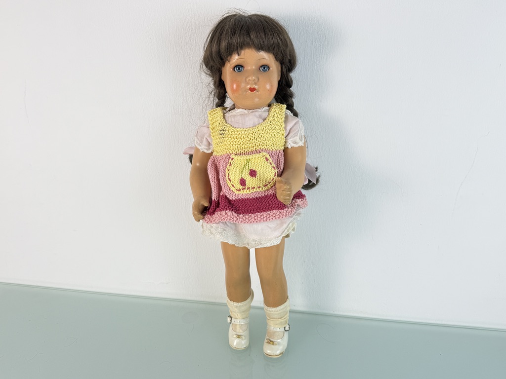 Künstlerpuppe alte Sammler Puppe 47 cm Zustand siehe Fotos 