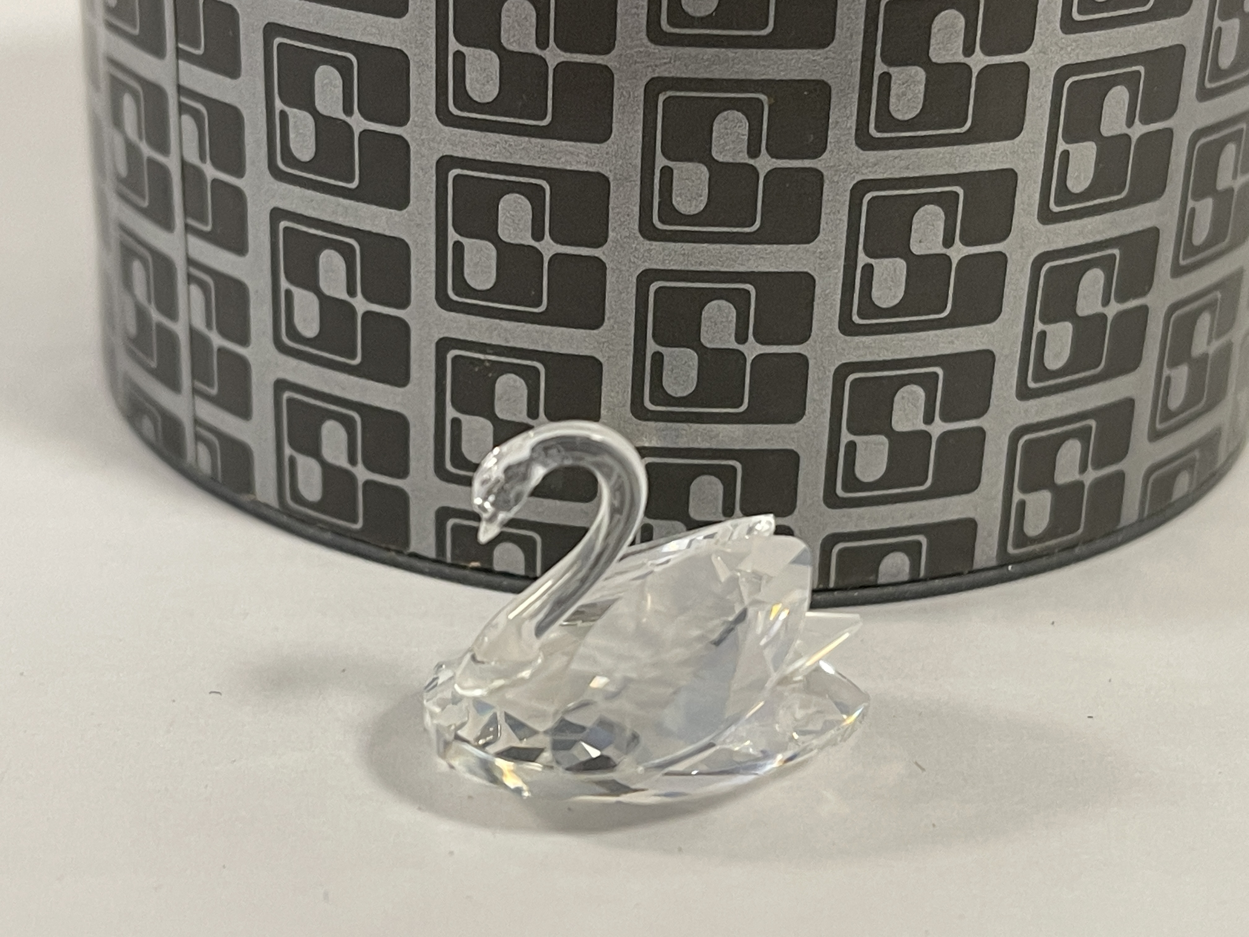  Swarovski Figur Kristall Schwan 2,5 cm. Inkl. Ovp - Top Zustand. 