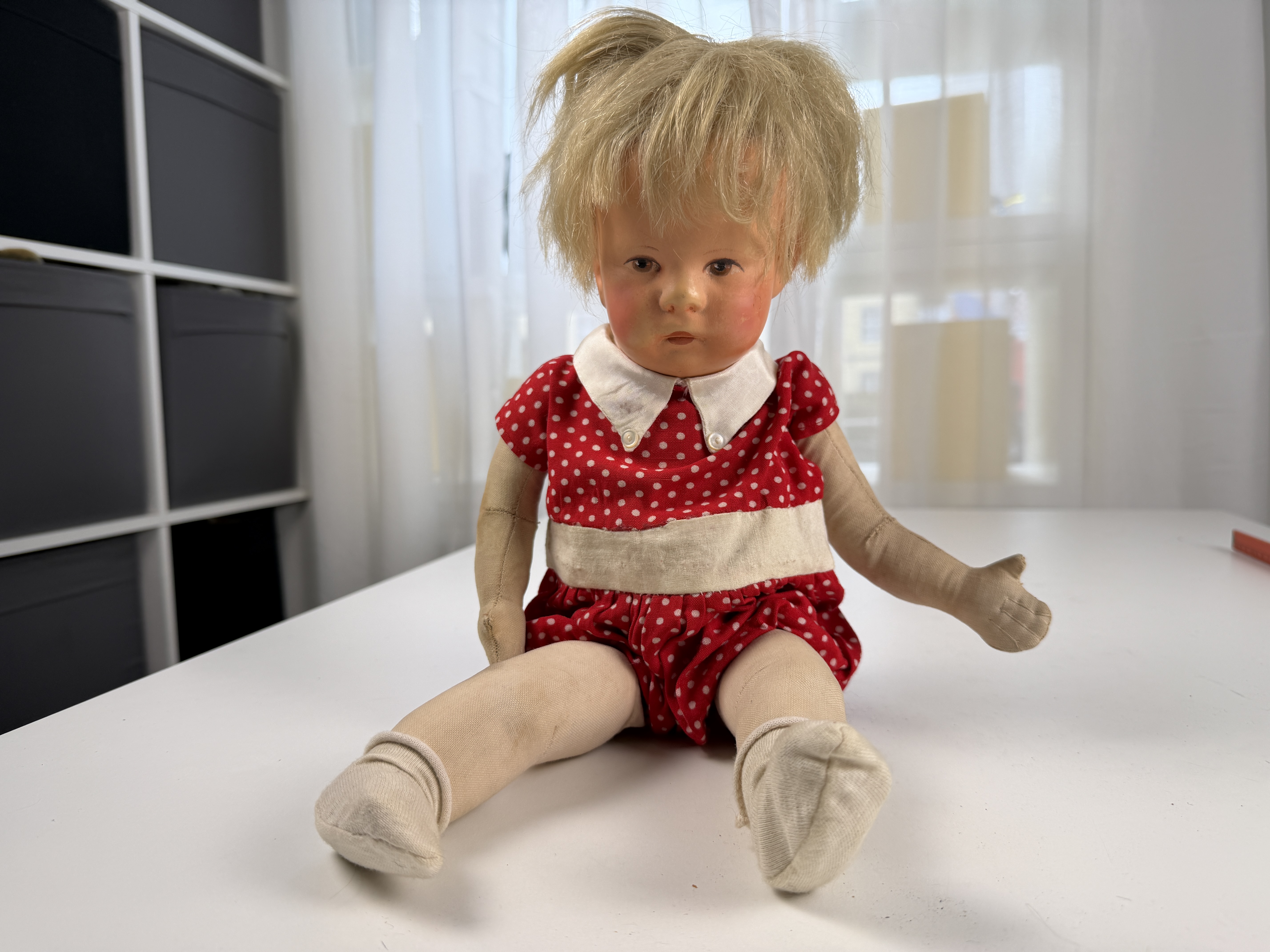 Alte Käthe Kruse Puppe Sammlerpuppe 42 cm - Zustand Gut siehe Fotos 