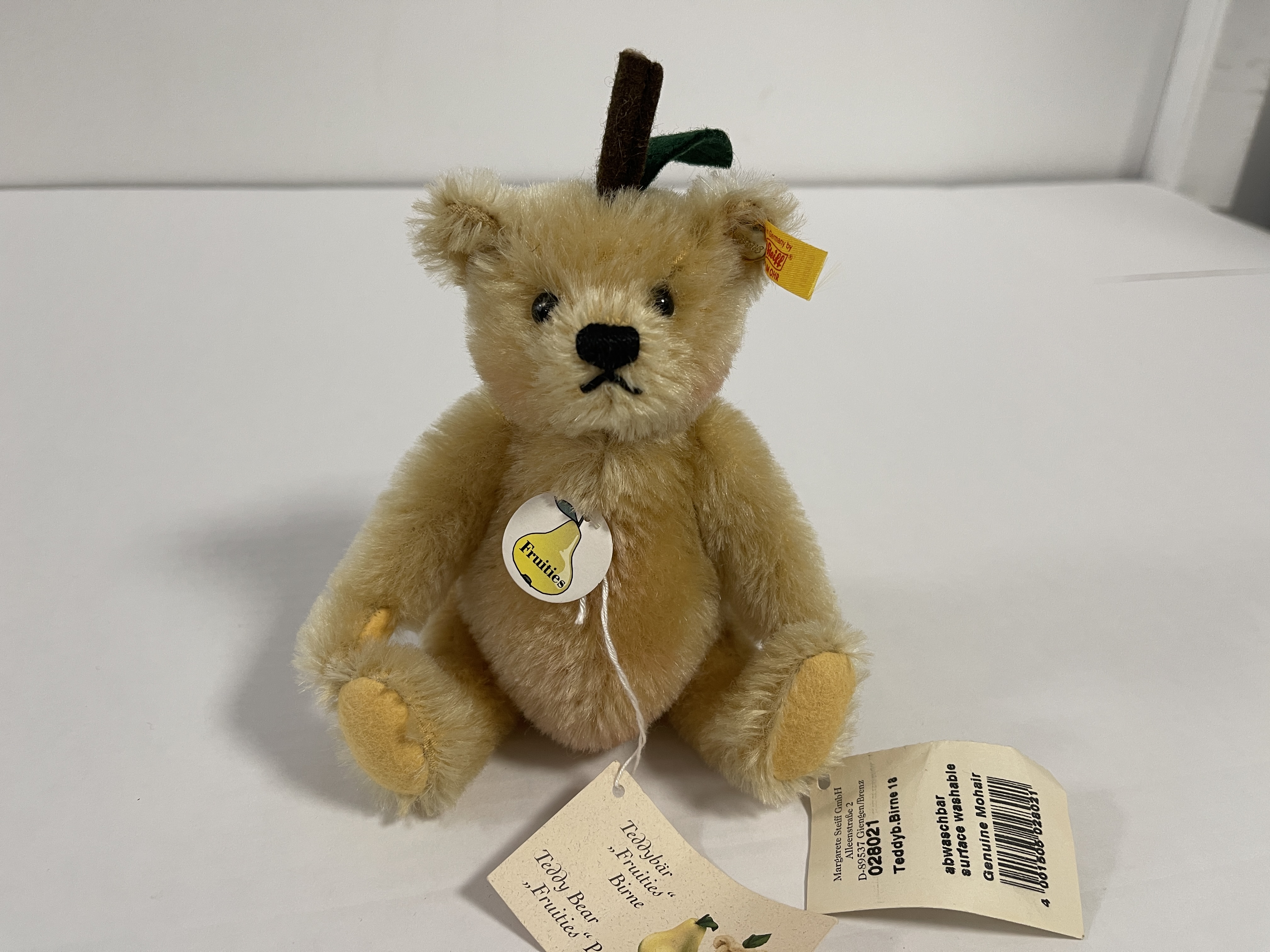 Steiff Tier Teddy Bär 028021 Birne 18 cm Top Zustand 