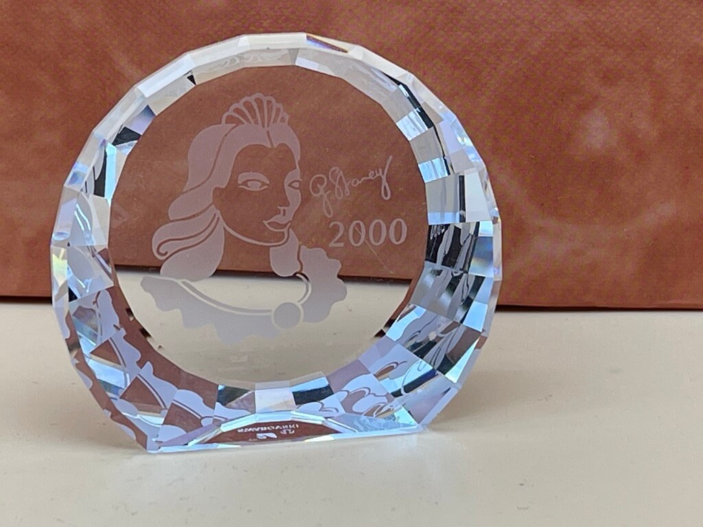 Swarovski Kristall Briefbeschwerer Plakette 6 cm. Top Zustand