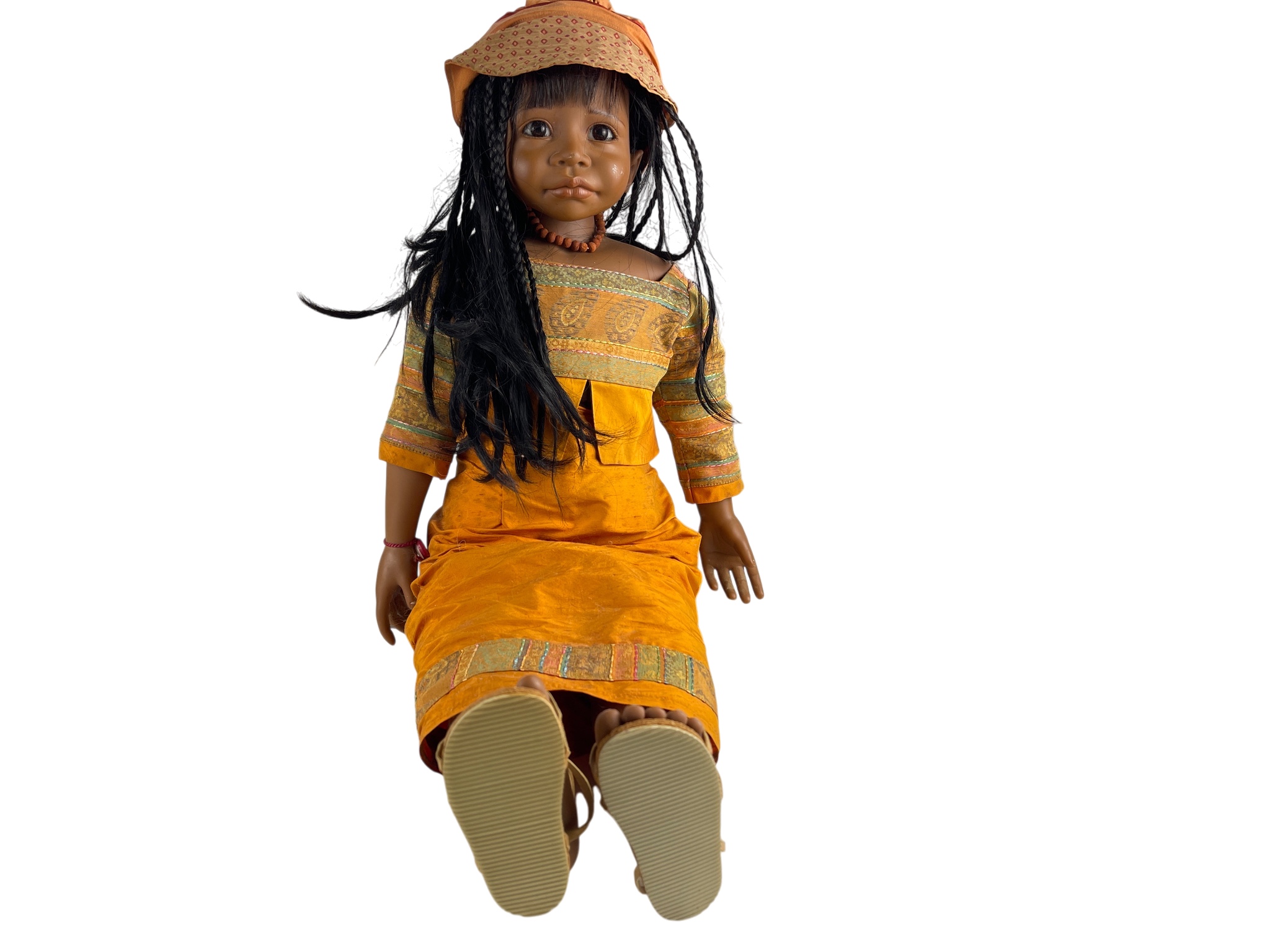 Künstlerpuppe Götz Karin Schmidt Vinyl Puppe 68 cm. Stark verraucht - Schmutzig 
