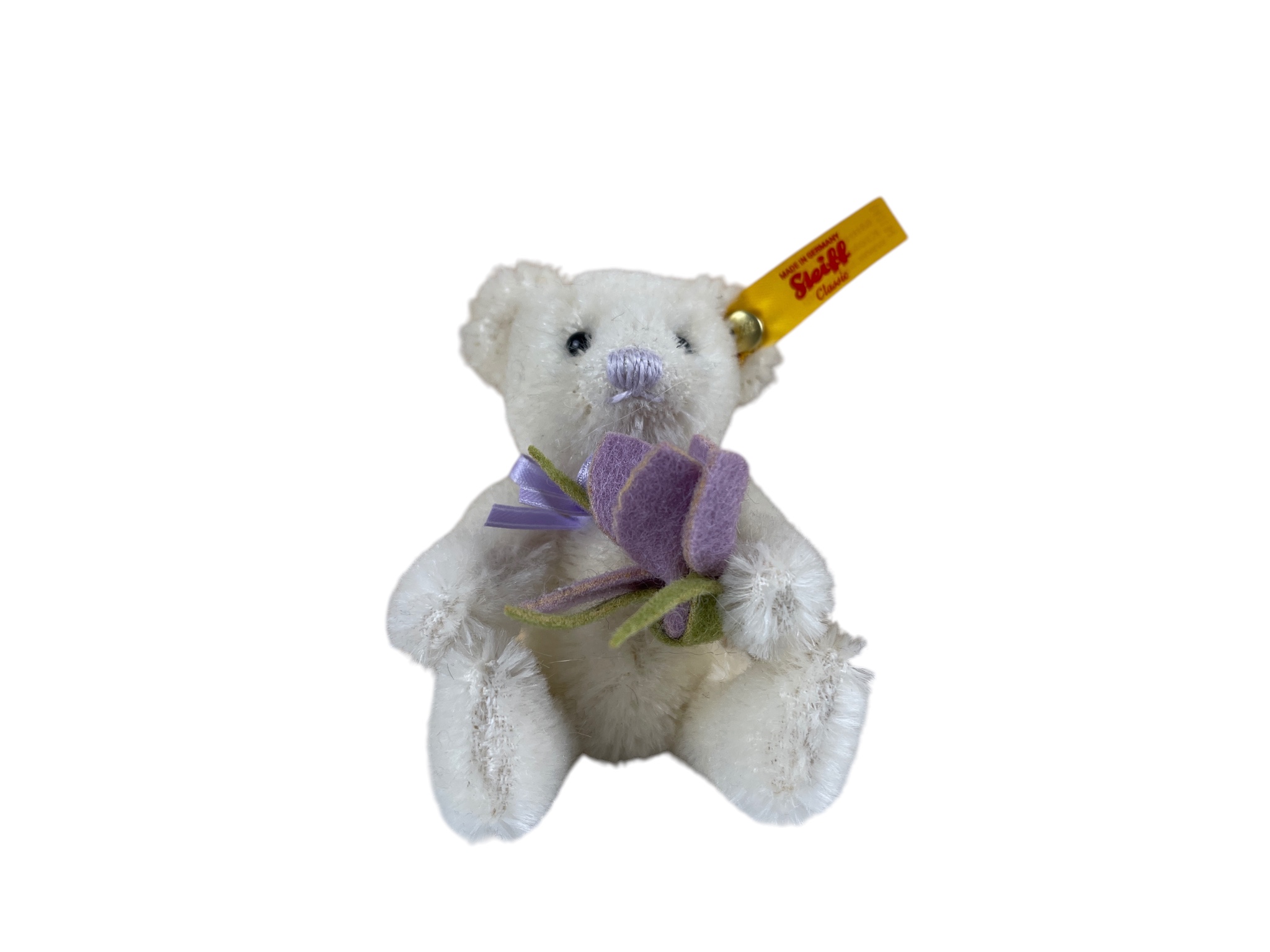 Steiff Tier 040191 Teddy Bär Krokus Mohair 10 cm. Top Zustand 