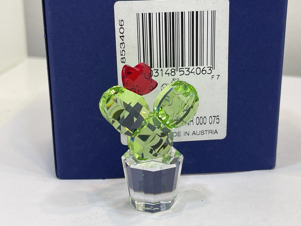 Swarovski Figur 853406 Blumentopf Kaktus 5 cm + OVP & Zertifikat. Top Zustand