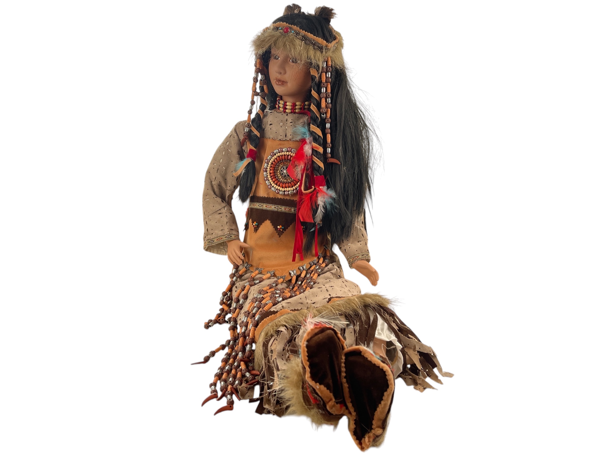 Künstlerpuppe Sammler Porzellan Puppe 88 cm Top Zustand   