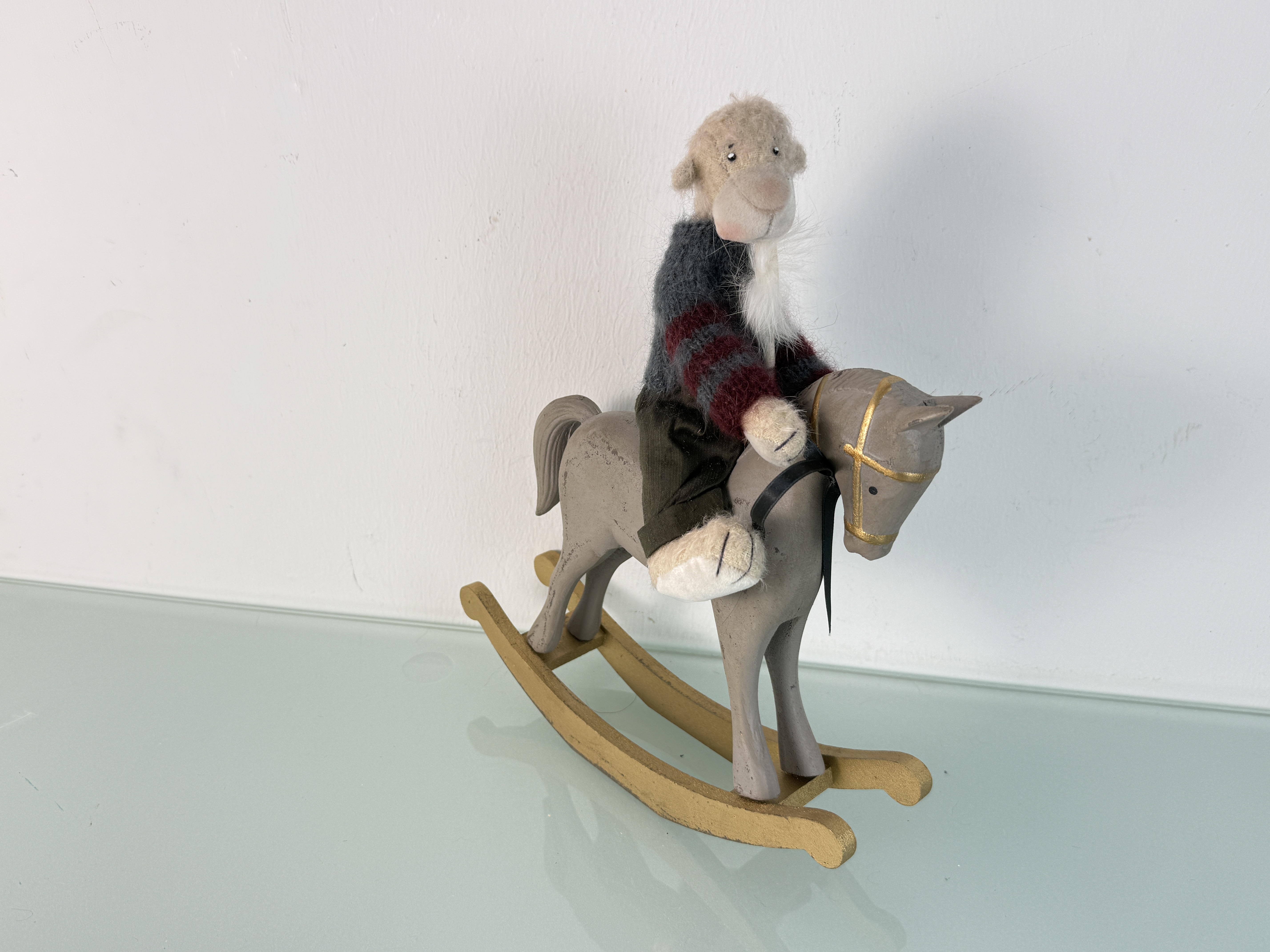 Zwergnase - Nicole Marschollek-Menzner Künstlerbär 34 cm Pferd Top Zustand 