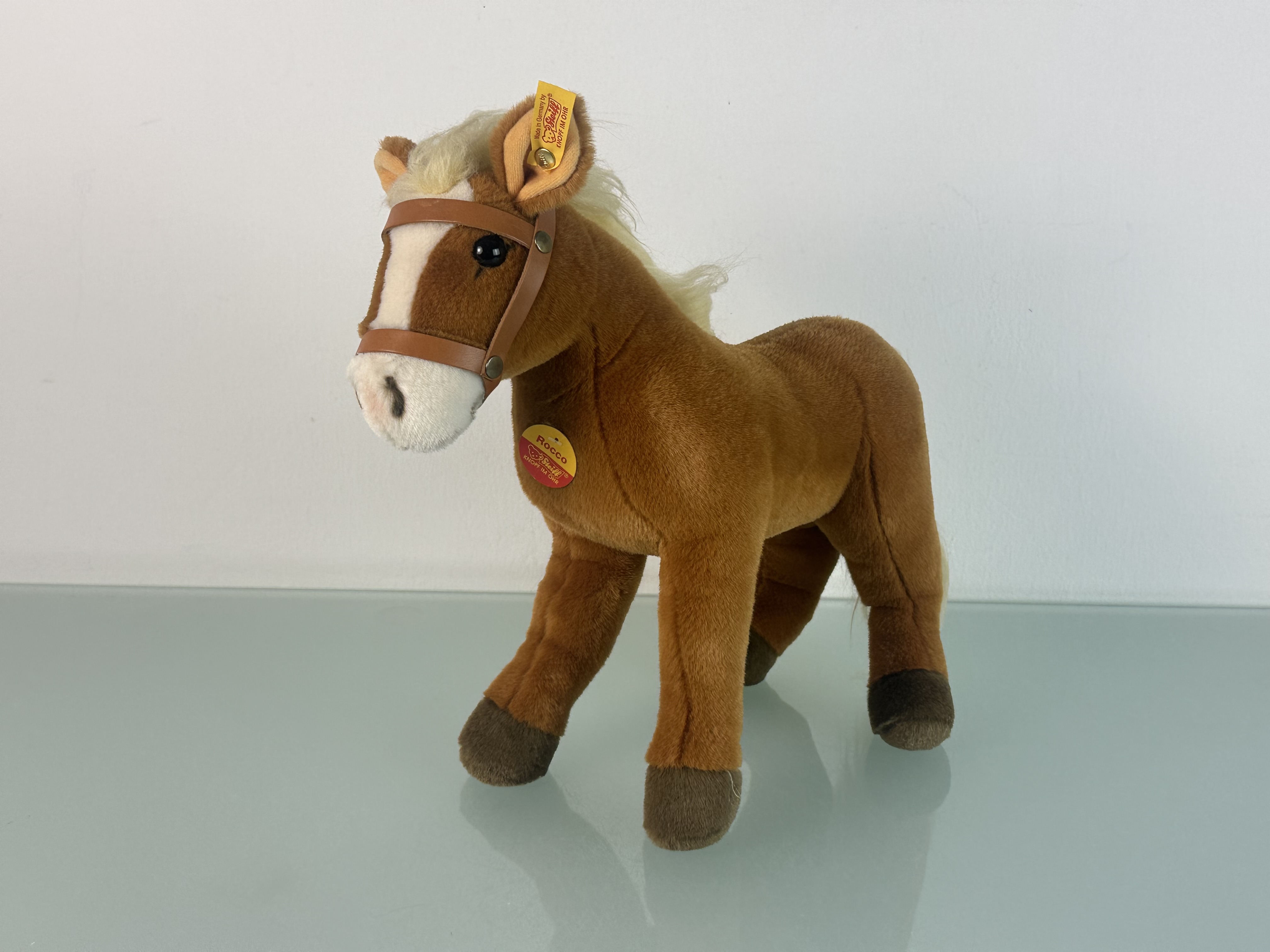 Steiff Tier 072659 Rocco Pferd 30 x 29,5 cm. Top Zustand