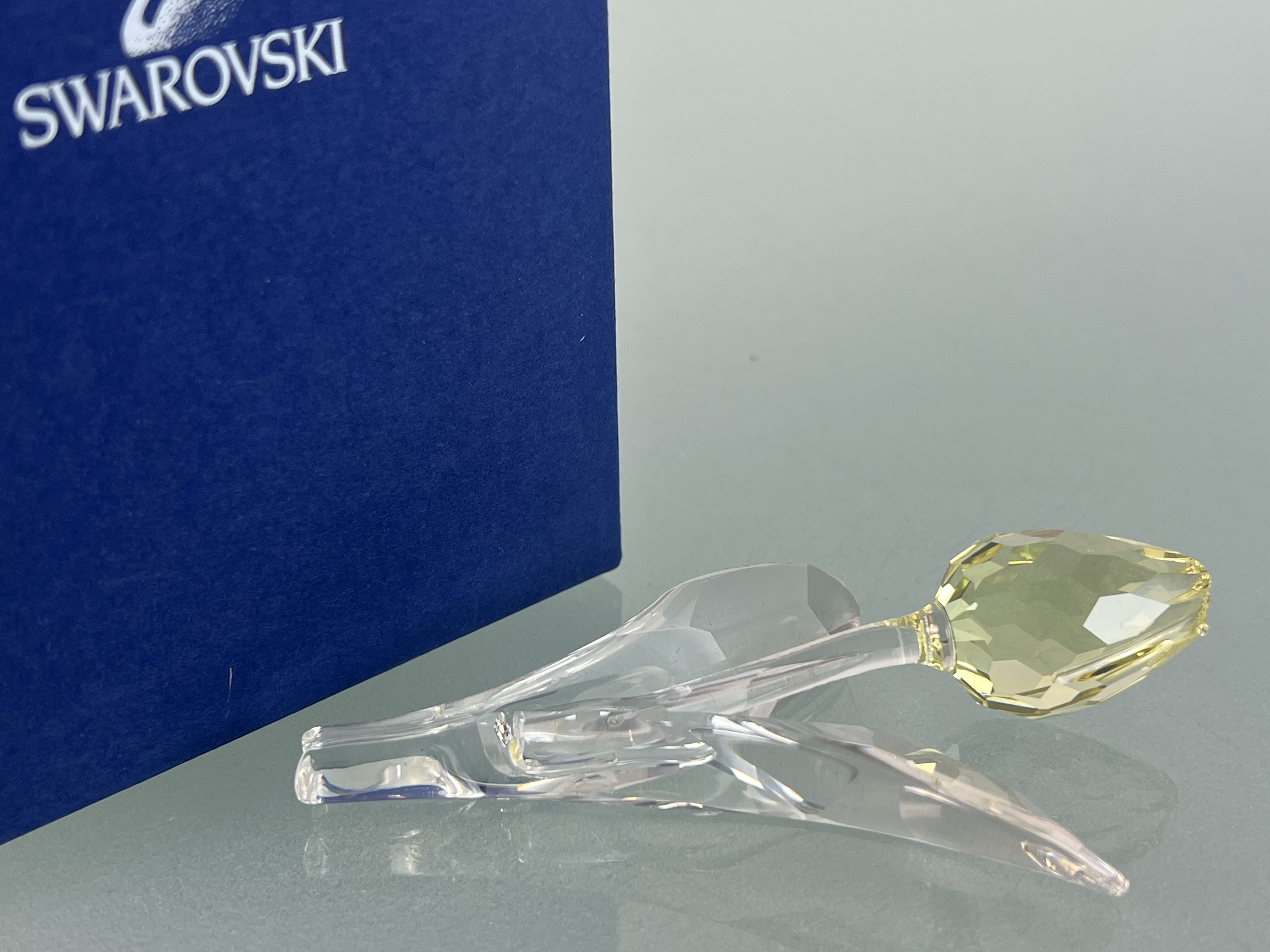  Swarovski Figur Große Tulpe Gelb 9 cm. Mit Ovp. Top Zustand