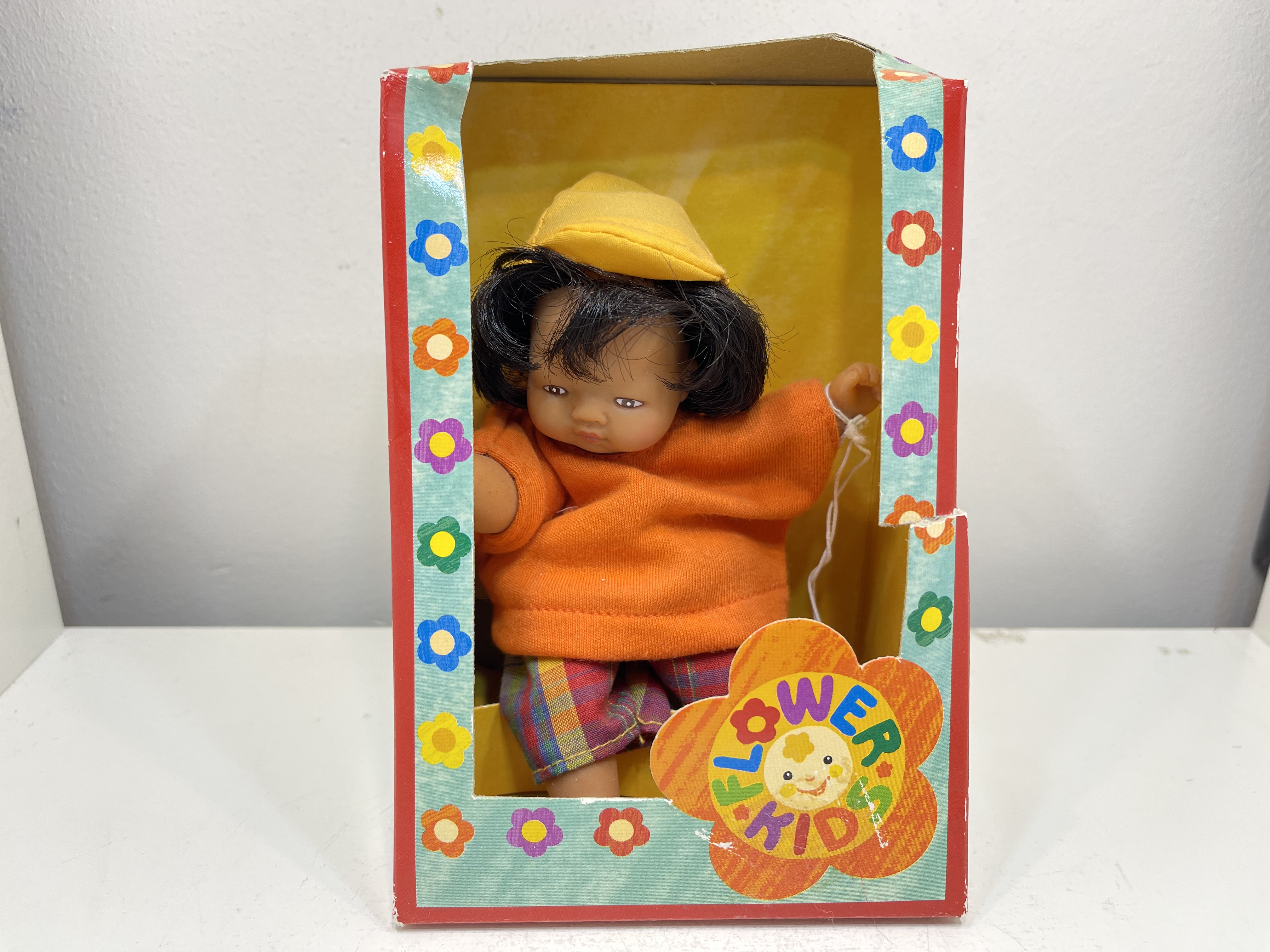 Zapf Künstlerpuppe Puppe Vinyl Flower Kids + OVP 13 cm. Top Zustand 