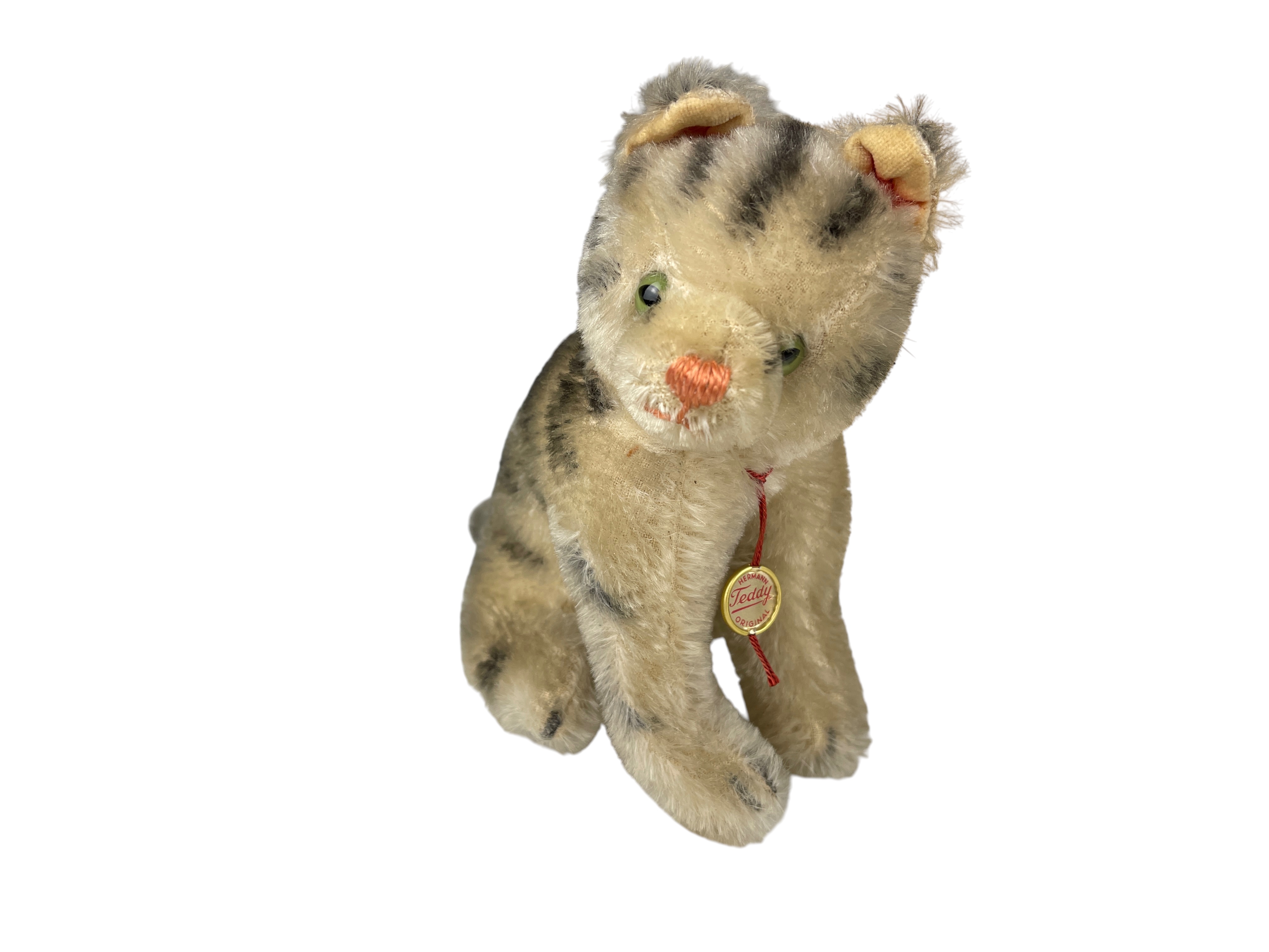 Hermann Stofftier Katze 16 cm Top Zustand