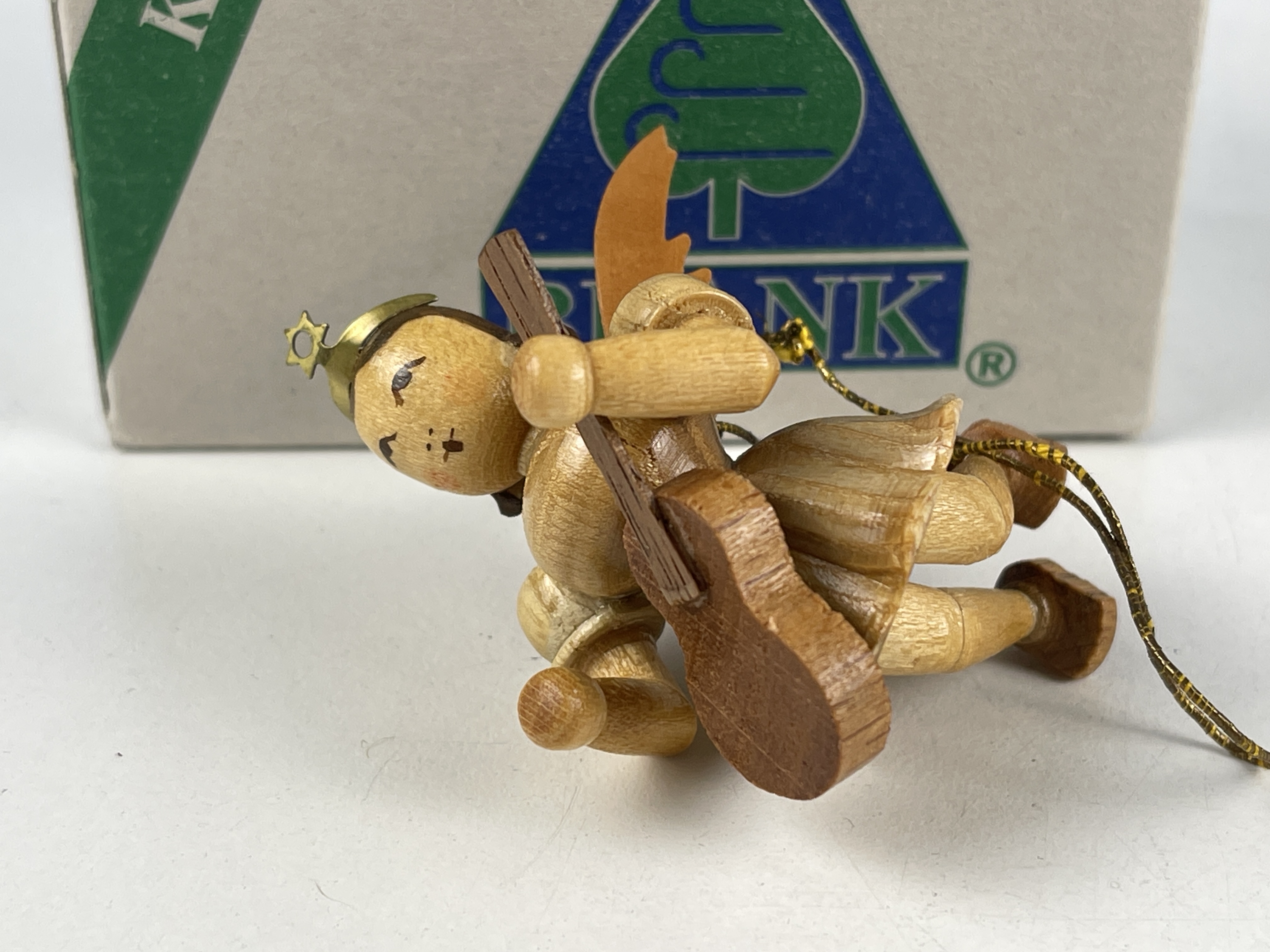 Erzgebirge Blank Figur Engel Ornament 5,5 cm. Top Zustand OVP  