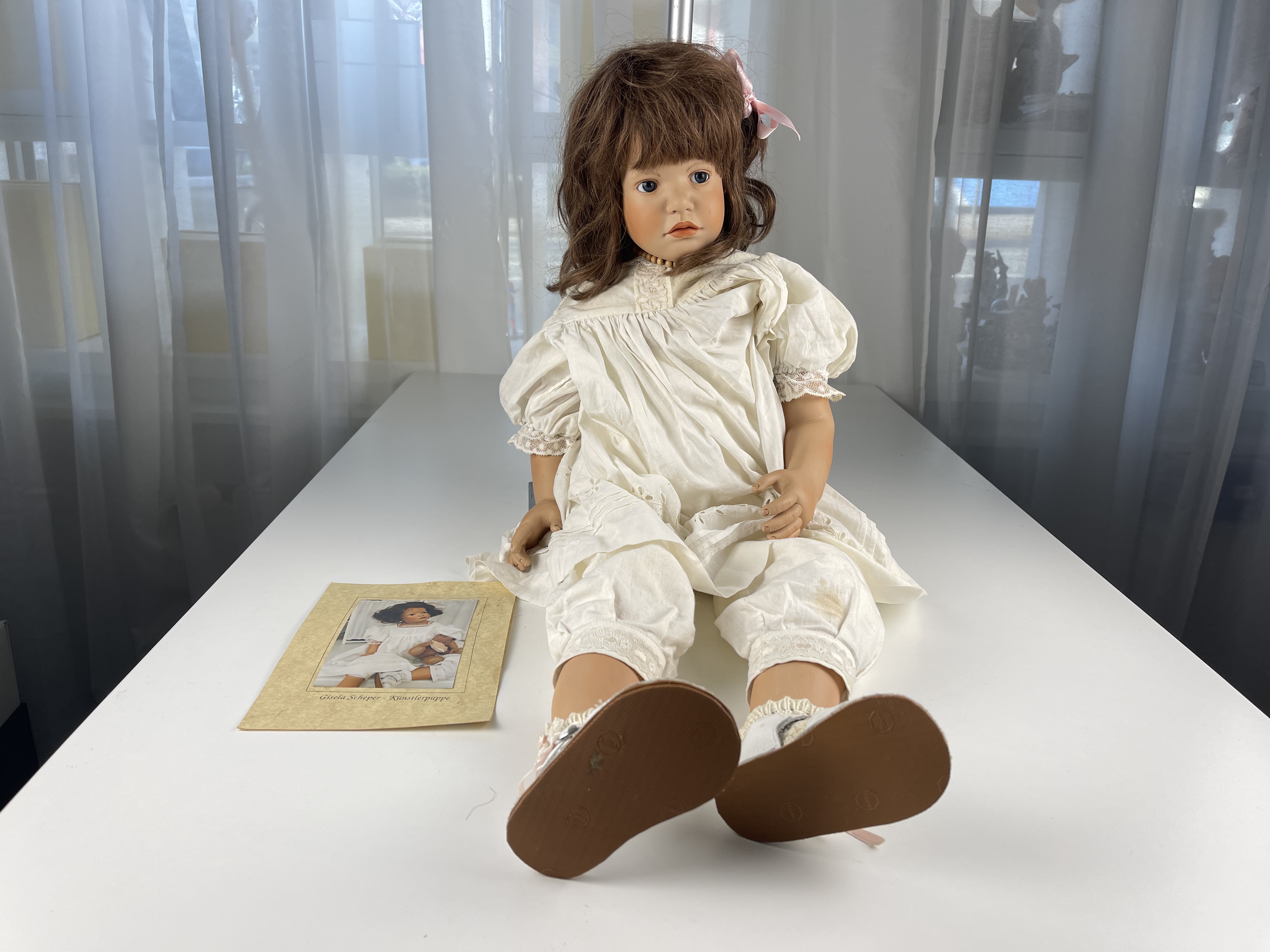Giesela Scheper Sammler Künstlerpuppe Porzellan Puppe 72 cm. Zustand siehe Fotos