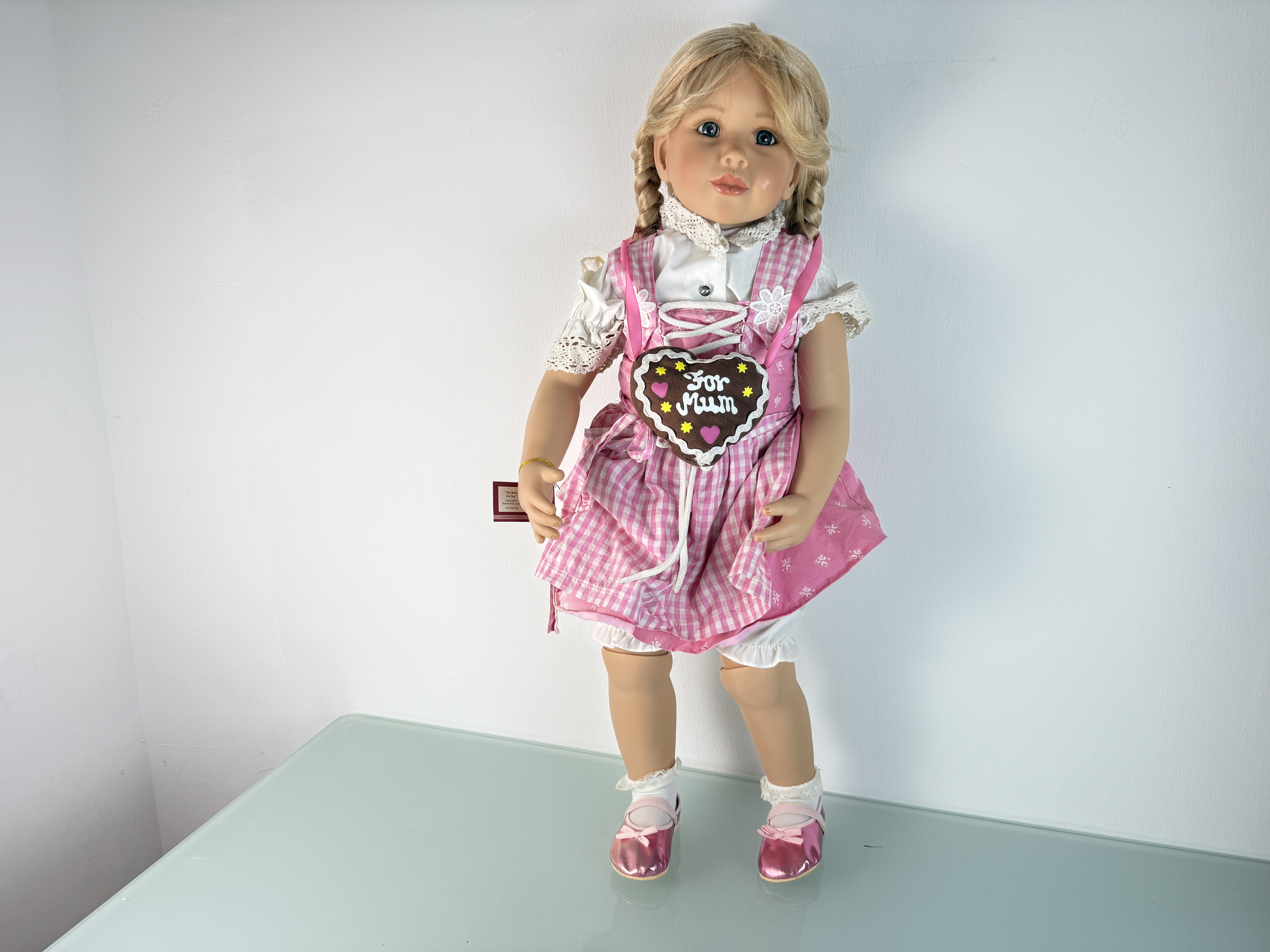 Künstlerpuppe Puppe Monika Peter Leicht Vinyl Puppe 85 cm. Top Zustand 