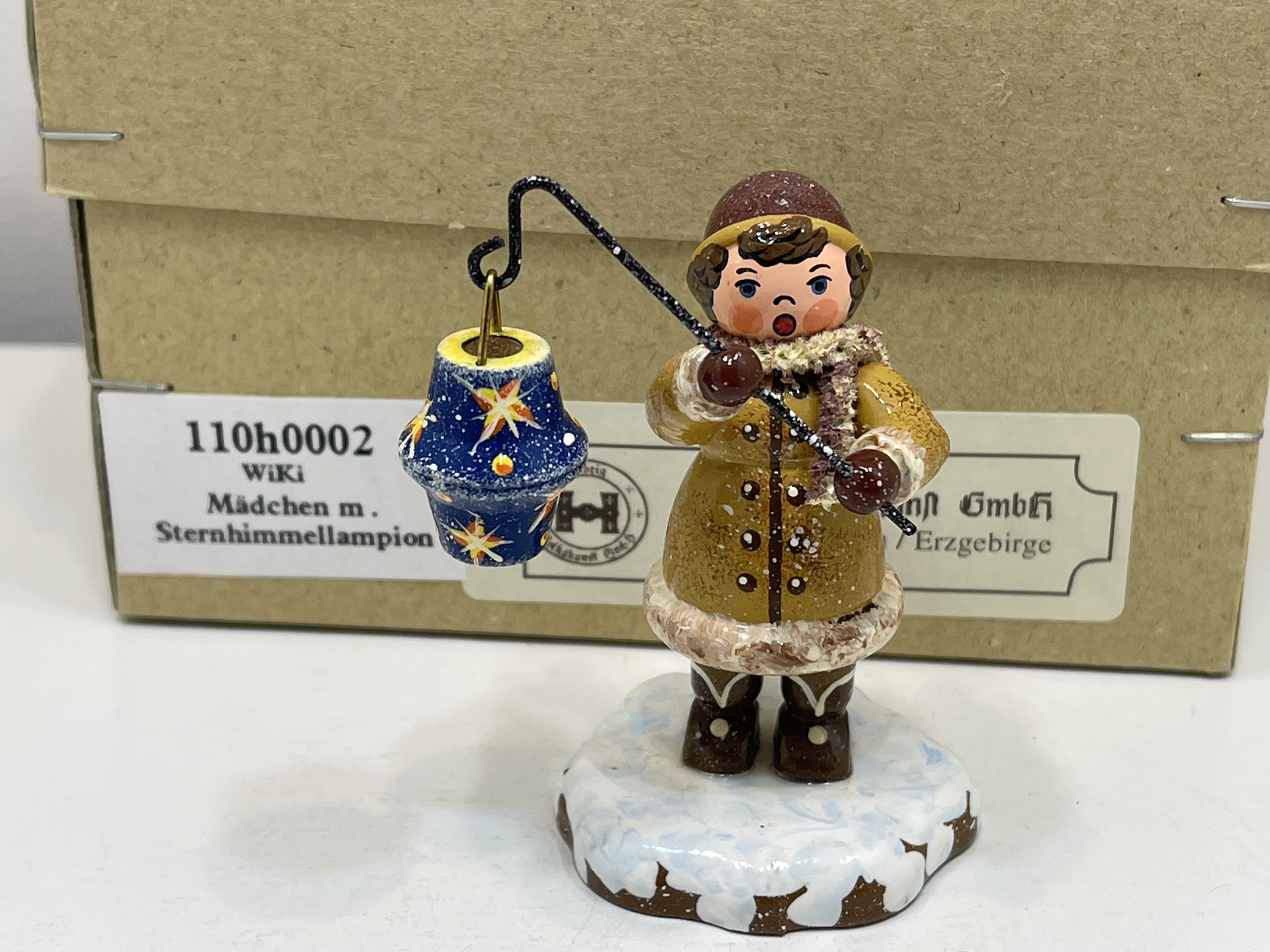 Erzgebirge Sammler Figur Hubrig 7,5 cm + OVP. Top Zustand    