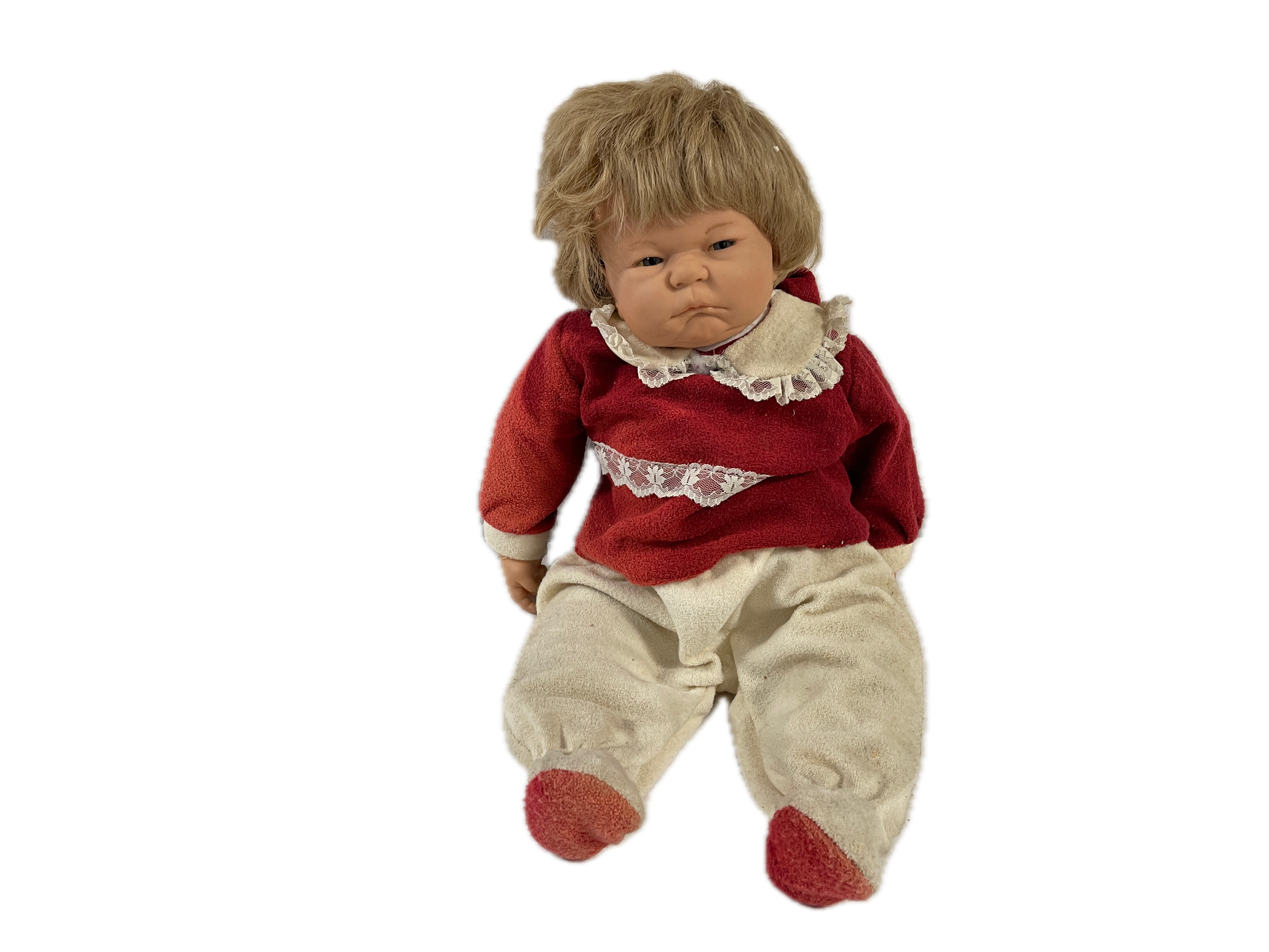 Berenguer Künstlerpuppe Vinyl Puppe 50 cm . Raucherhaushalt Zustand siehe Fotos  