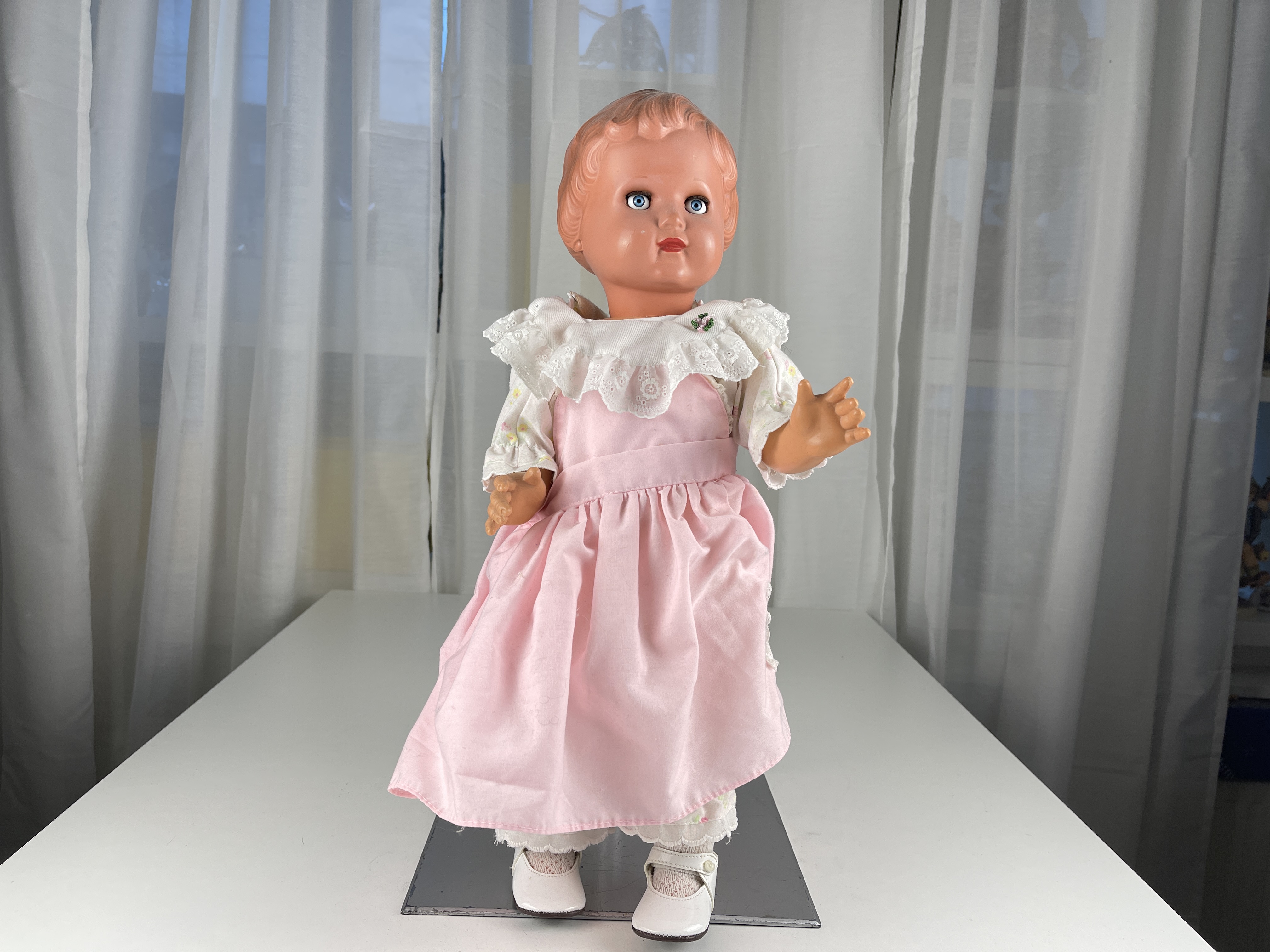 Künstlerpuppe alte Zelluloid Puppe 49 cm Zustand siehe Fotos  