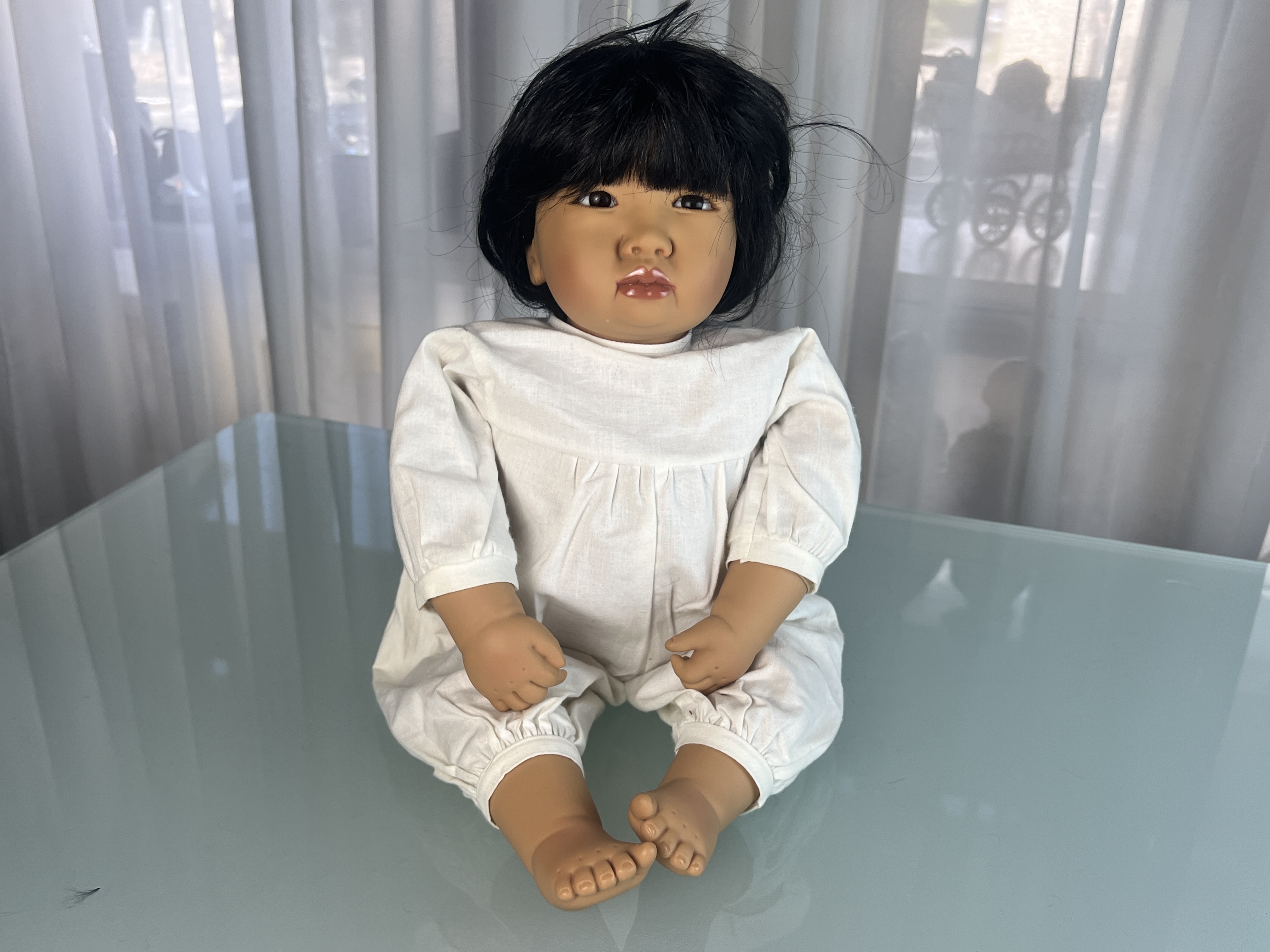Künstlerpuppe Sammler Götz Carin Lossnitzer Vinyl Puppe 56 cm. Top Zustand