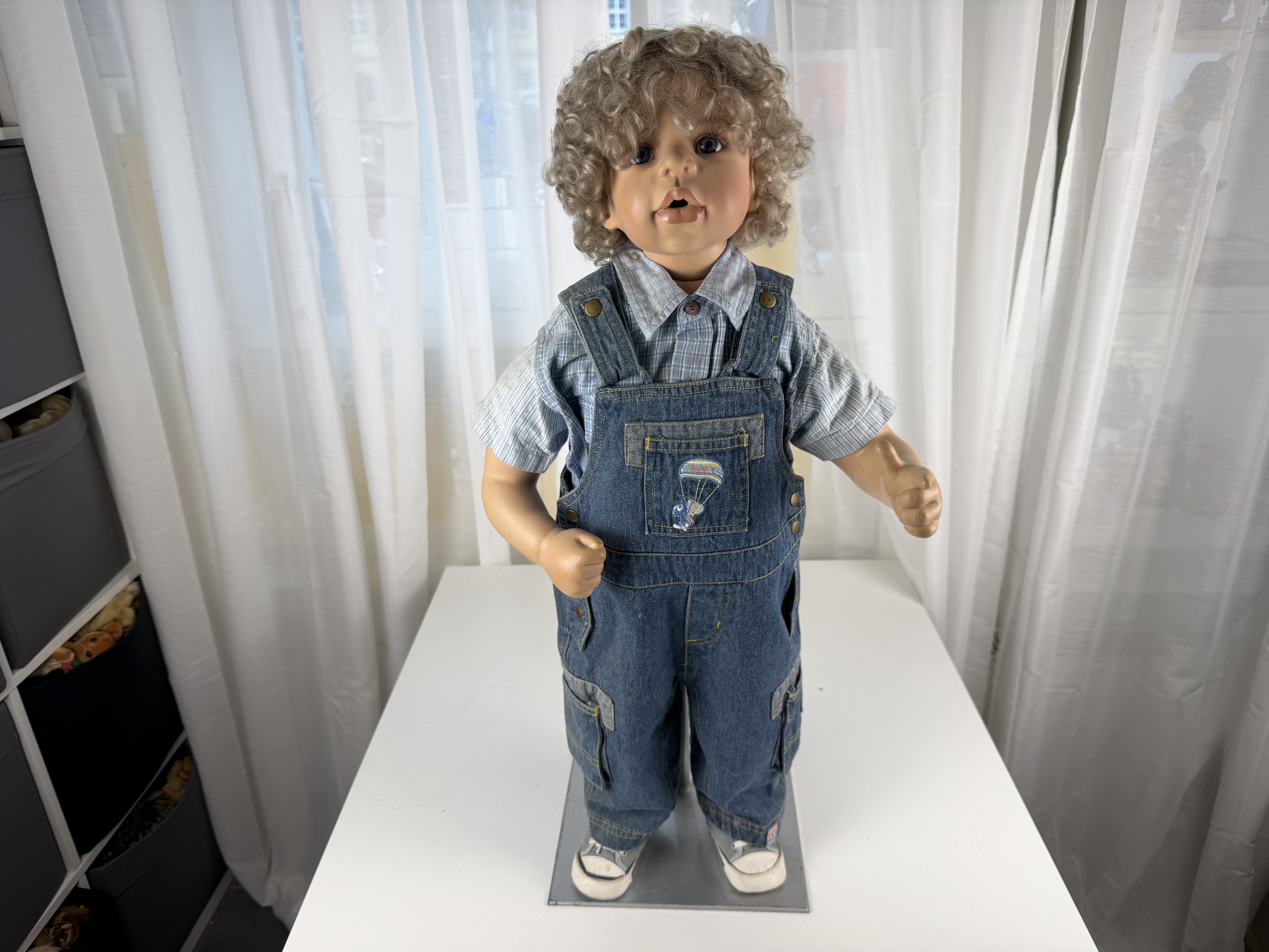 Künstlerpuppe Puppe Monika Levenig Vinyl Puppe 76 cm. Guter Zustand siehe Fotos 