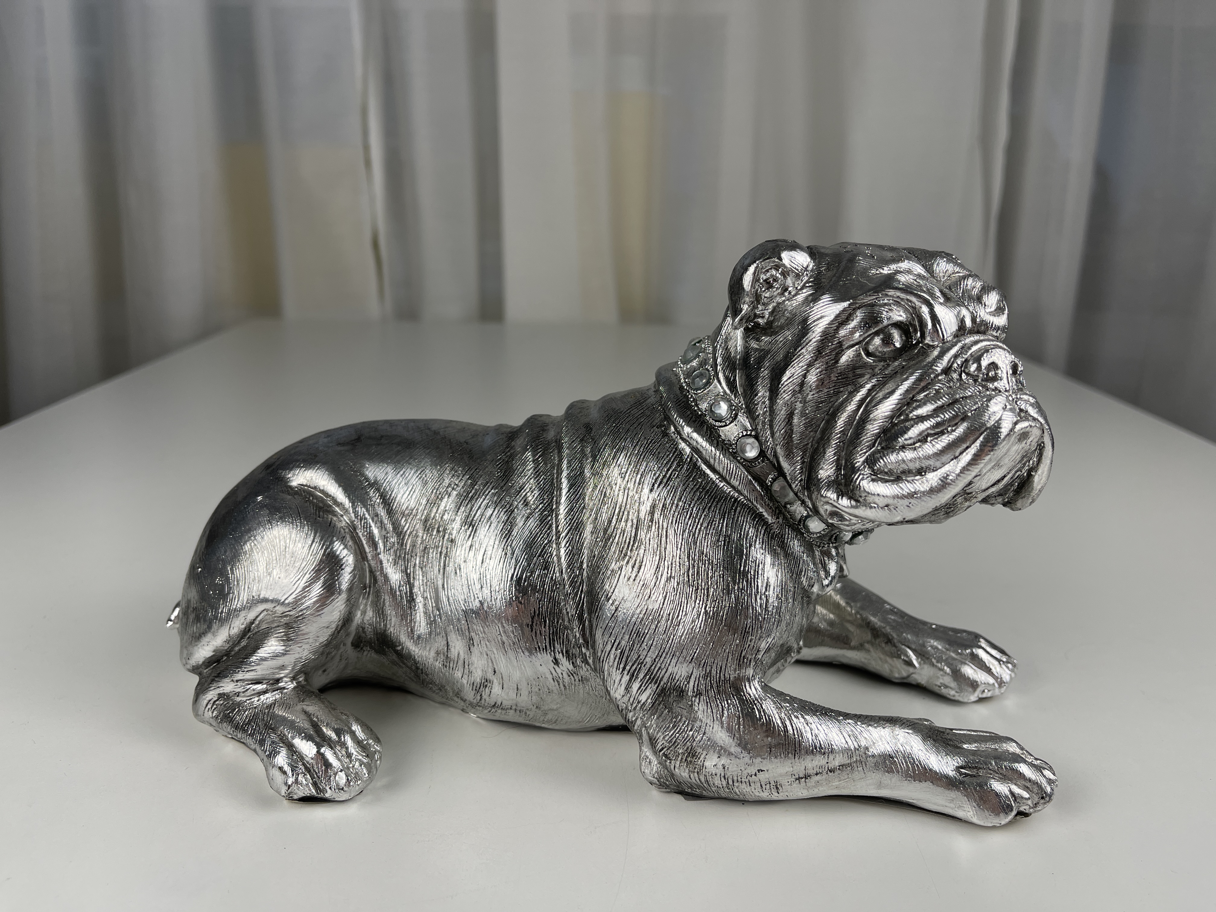 Kunststoff Sammler Figur  Hund  Bulldogge 27 cm - Top Zustand  