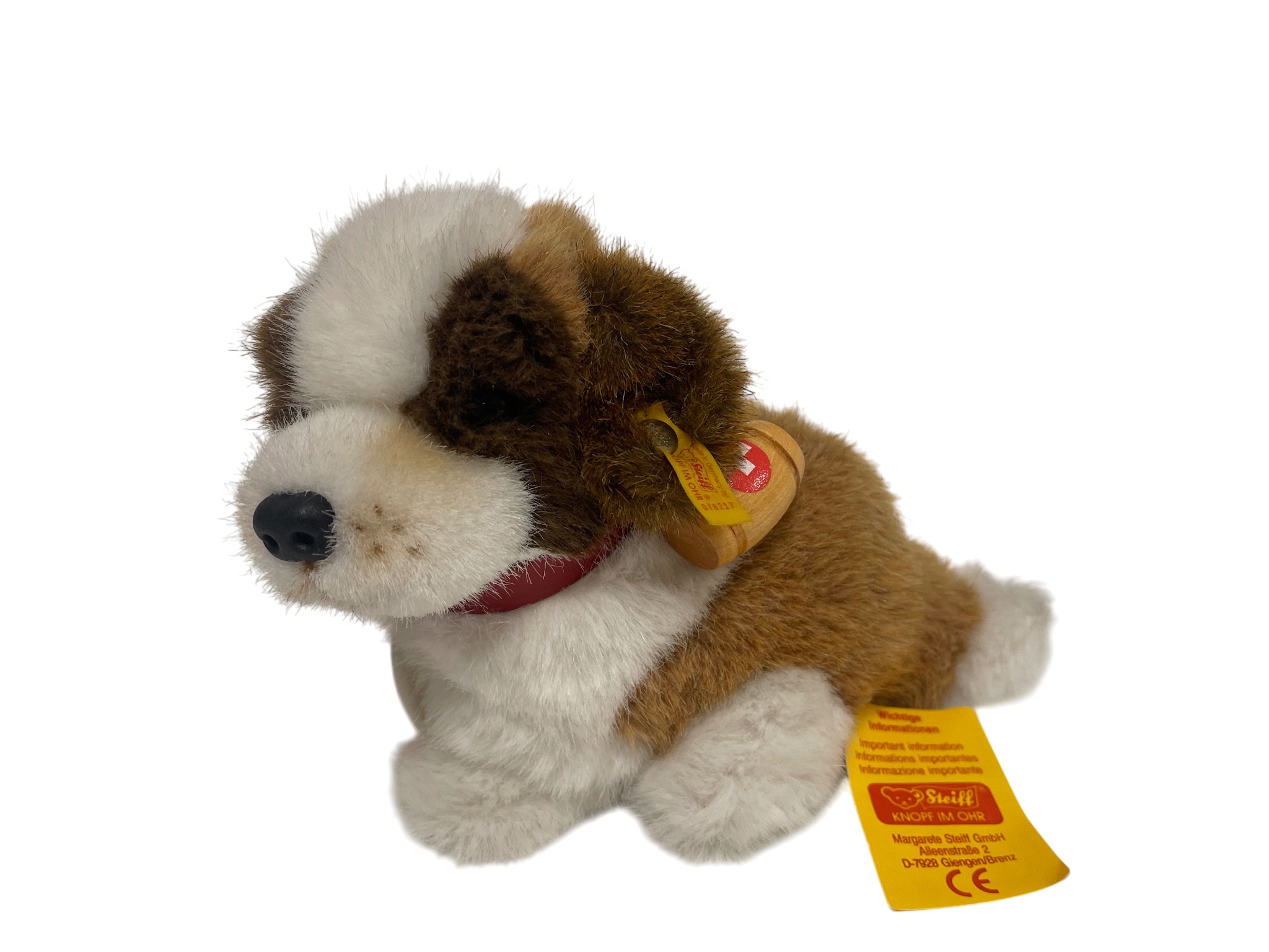 Steiff Tier Hund Bernhardiner 078217 Bernie 15 cm. Top Zustand