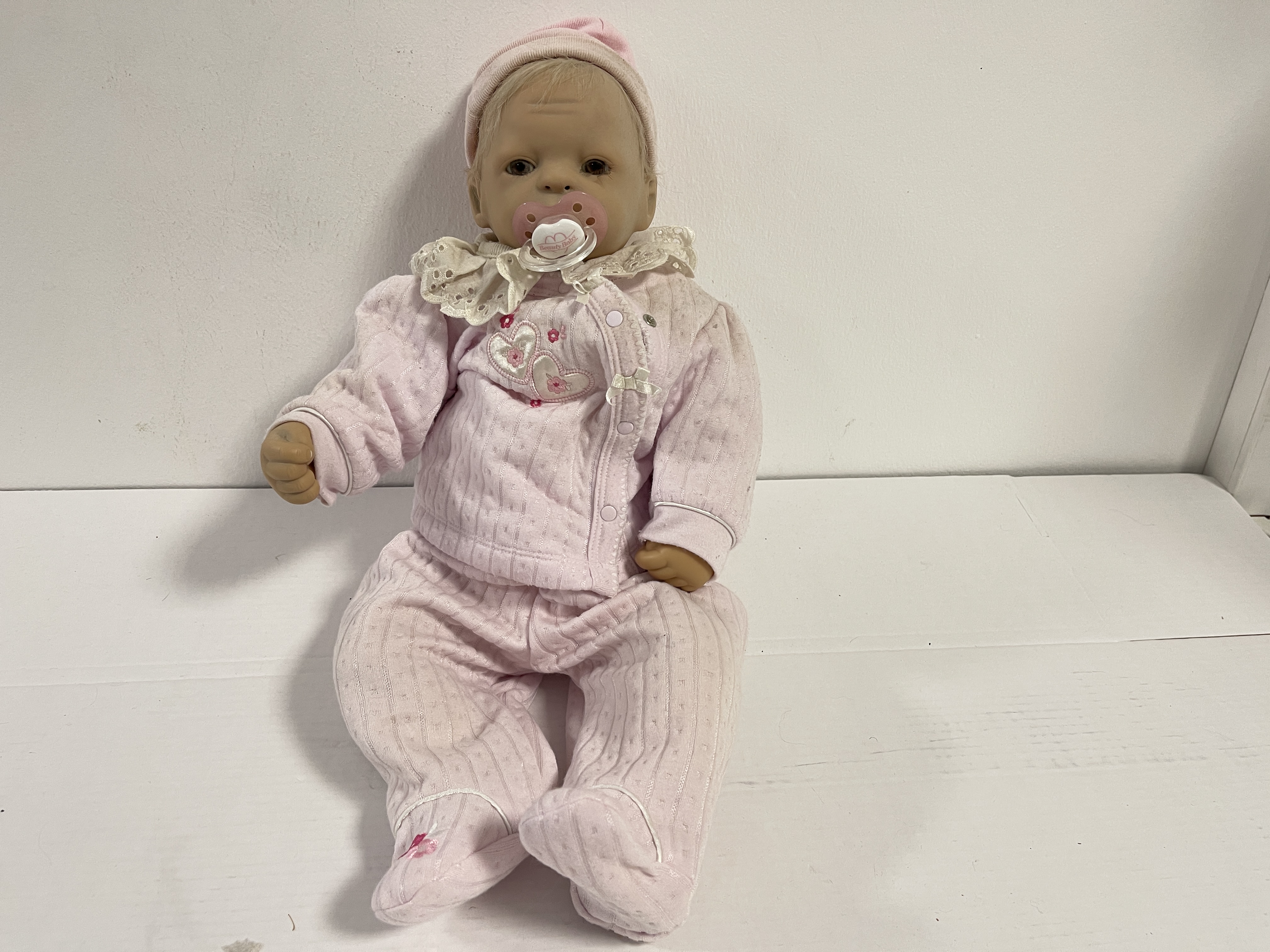 Künstlerpuppe Vinyl Puppe 56 cm Zustand siehe Fotos   