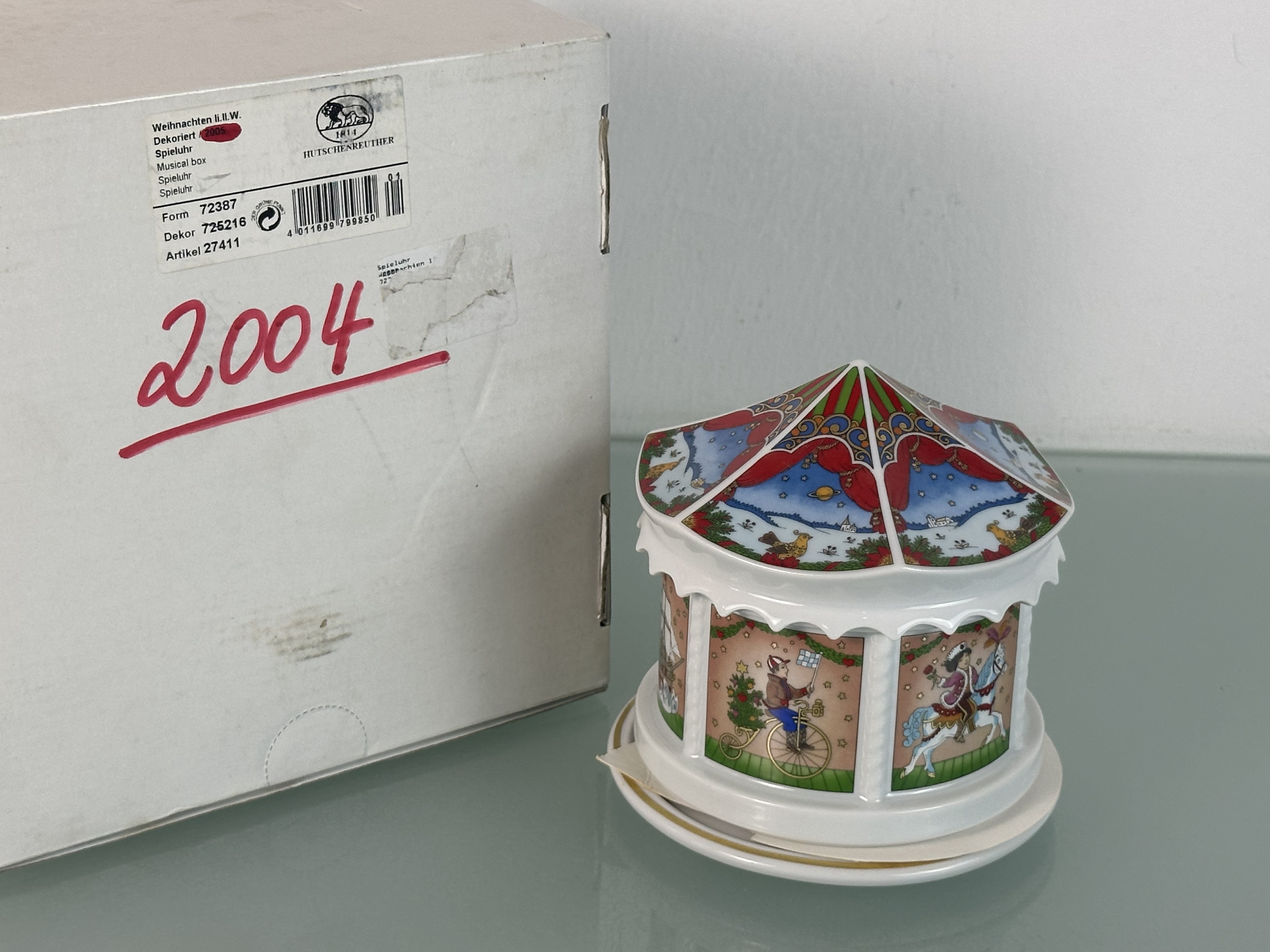 Hutschenreuther Porzellan 2005 Spieluhr 13 x 14 cm. 1 Wahl - Top Zustand  