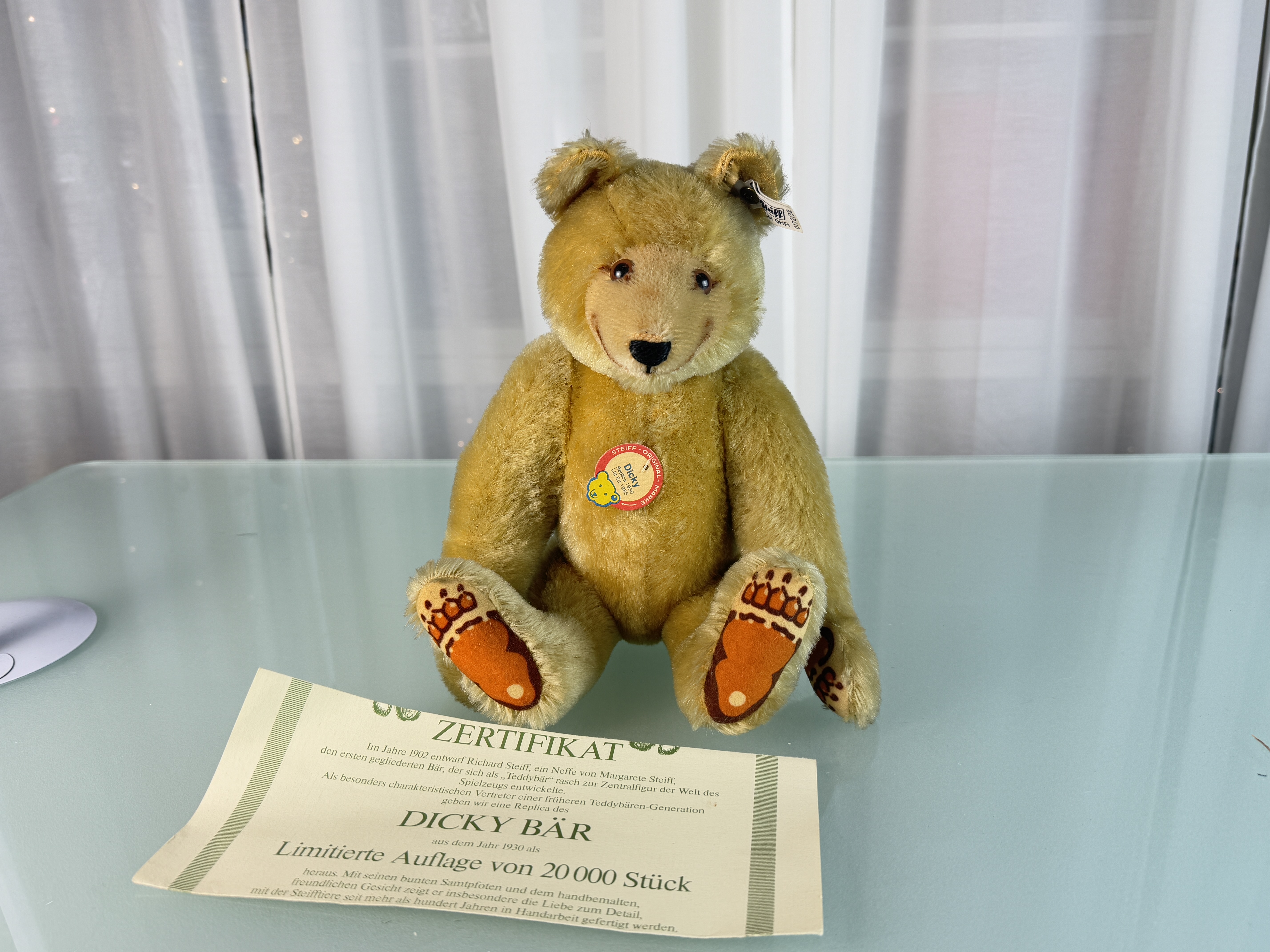 Steiff Tier Bär 0172/32 Dicky TeddyBär 32 cm. Top Zustand  