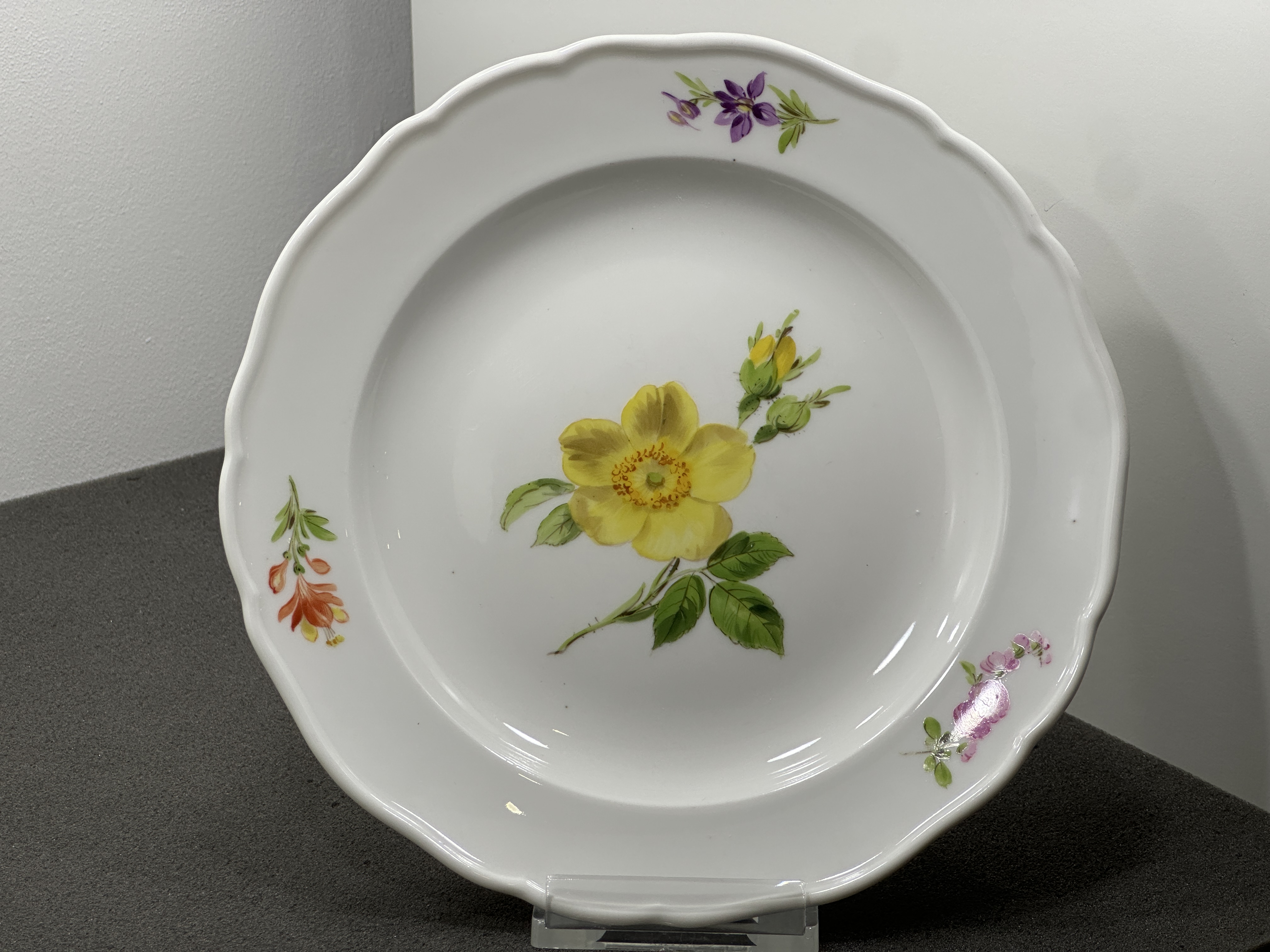 Meissen Porzellan Gelbe Rose Teller 19 Ø. 3 Wahl. Top Zustand