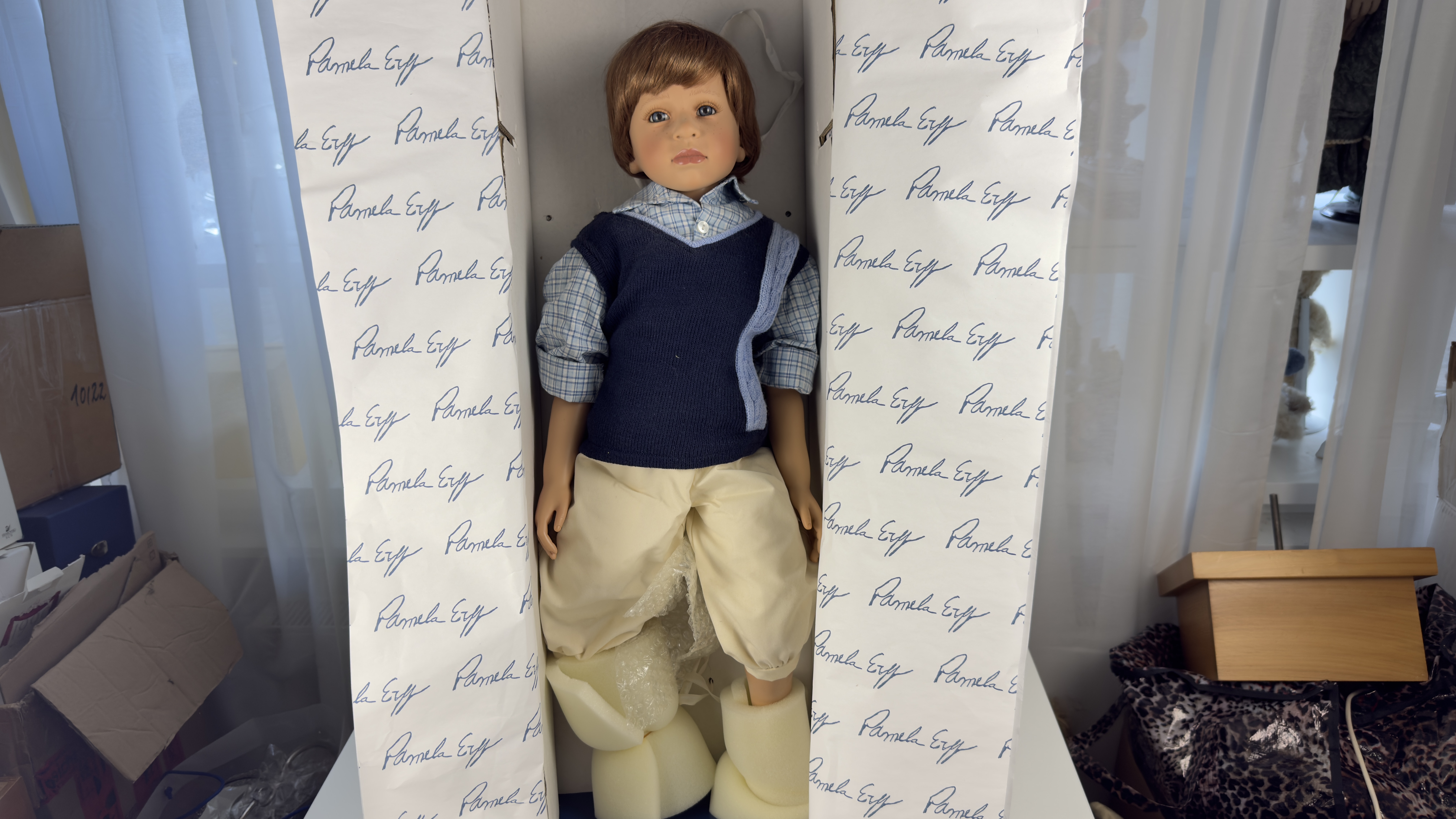 Künstlerpuppe Pamela Erff Vinyl Puppe 72 cm. Top Zustand 