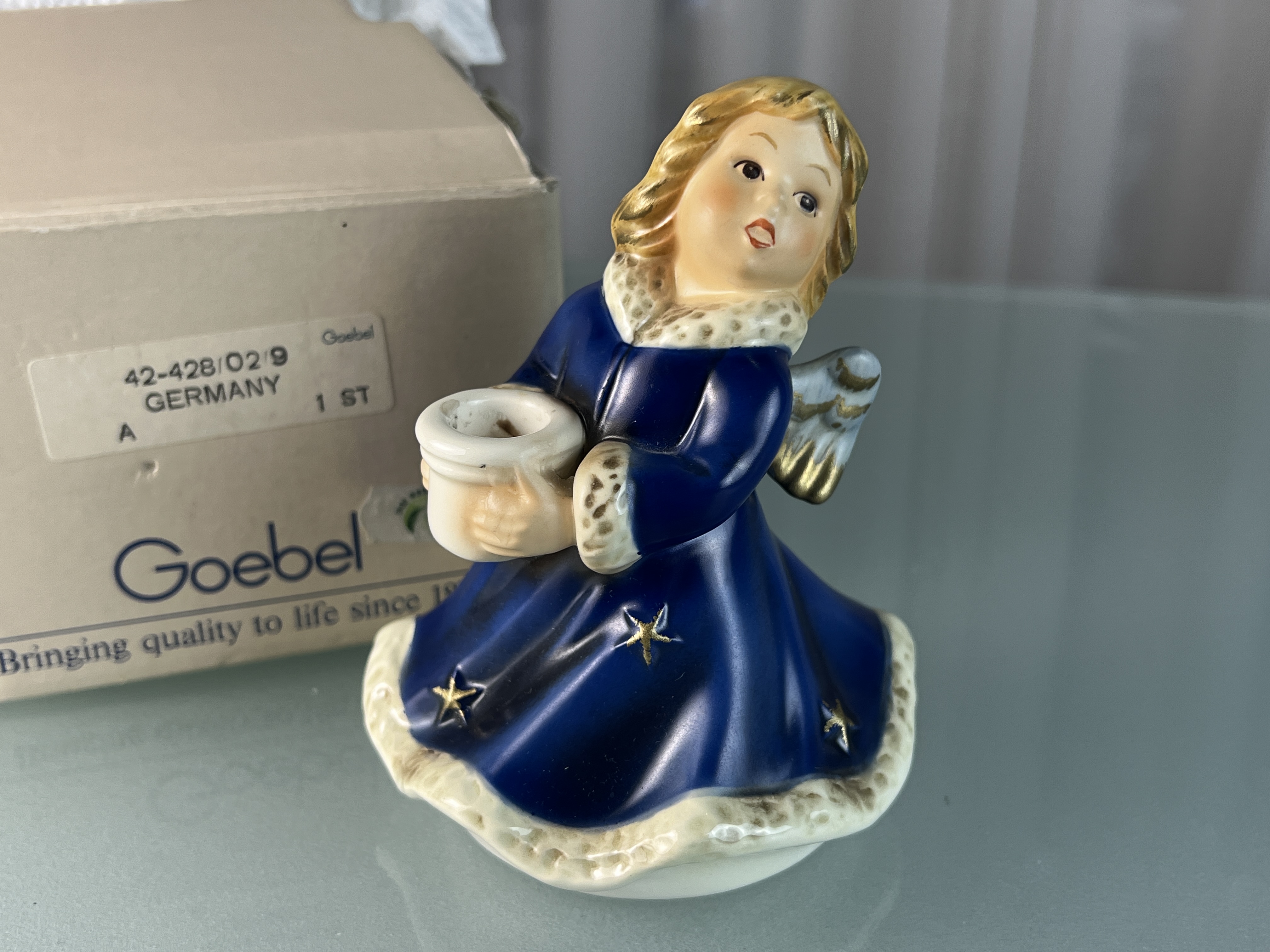 Goebel Figur Kerzenständer Engel 8 cm. 1 Wahl. Top Zustand 