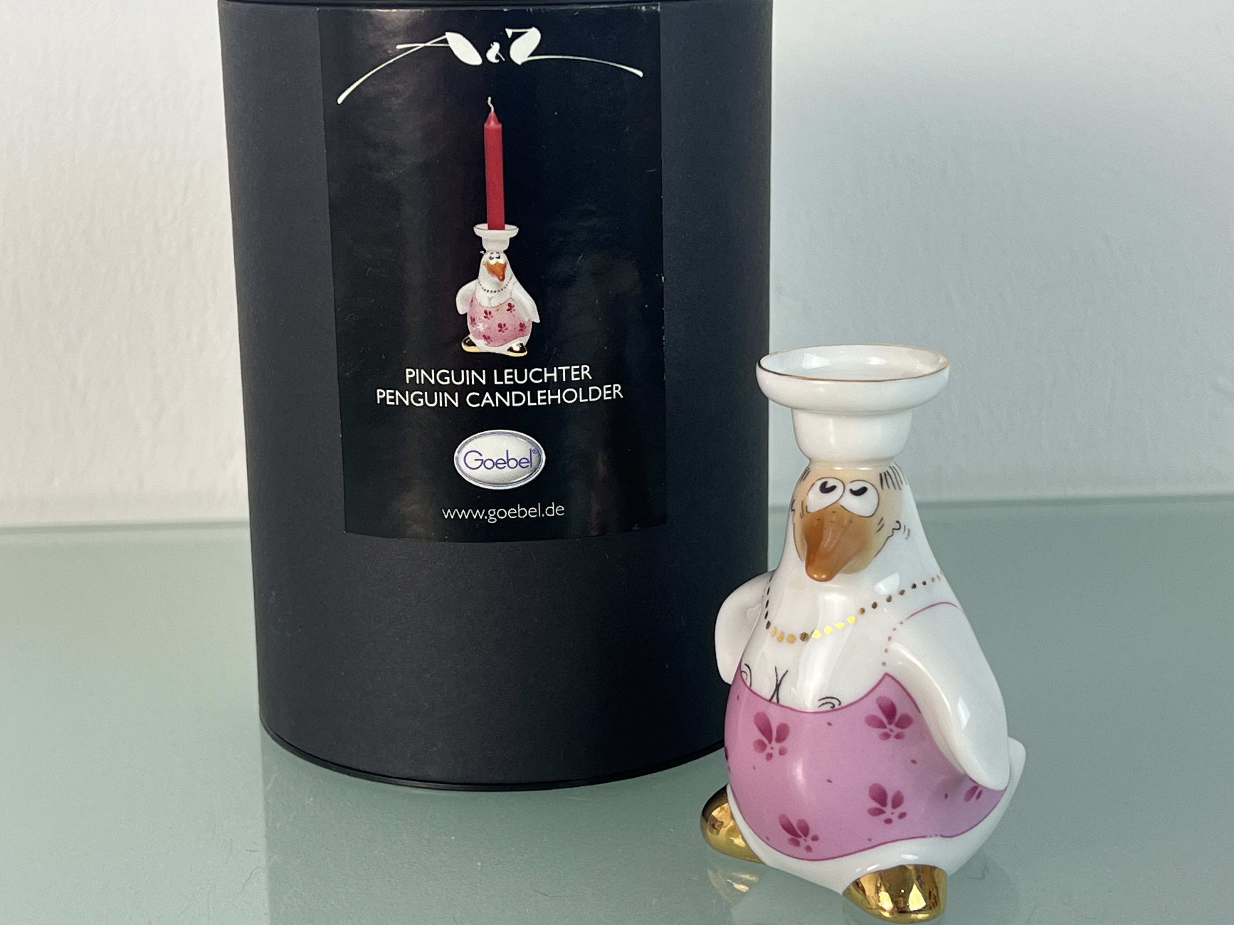 Goebel Figur 66-934-17-5 Pinguin Leuchter 8,5 cm. 1 Wahl mit OVP in Top Zustand