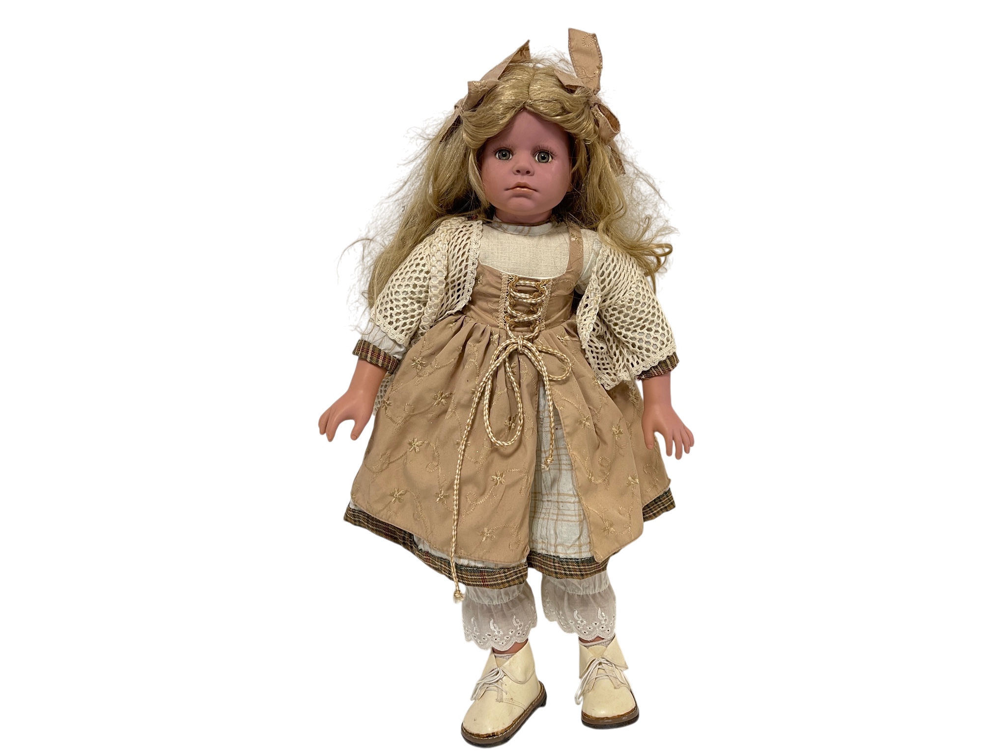 Puppe Künstler  Vinyl Puppe 66 cm. -  Zustand siehe Fotos