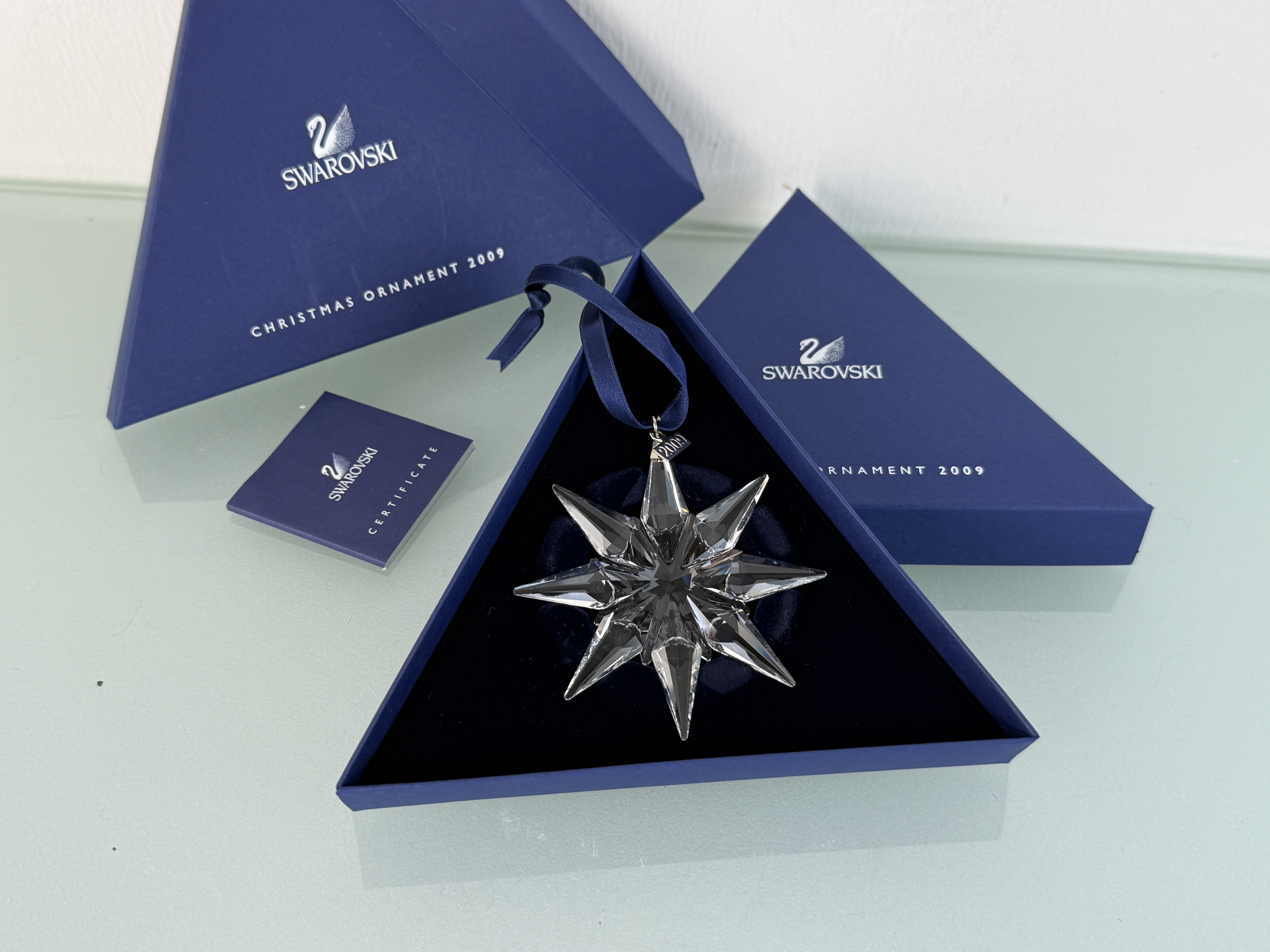 Swarovski 983702 Weihnachtsstern 2009 Ornament 7,5 cm Ovp Zertifikat Top Zustand. 