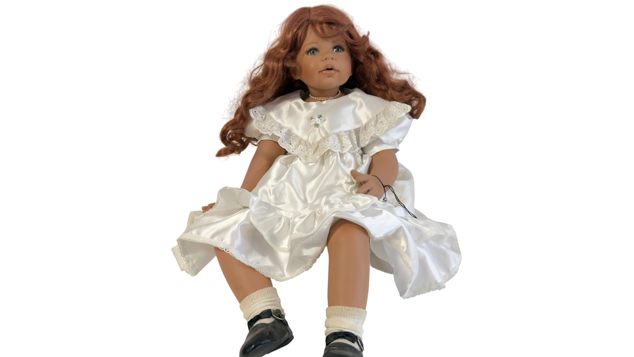 Künstlerpuppe Puppe Monika Levenig Porzellan Puppe 75 cm. Guter Zustand siehe Fotos 