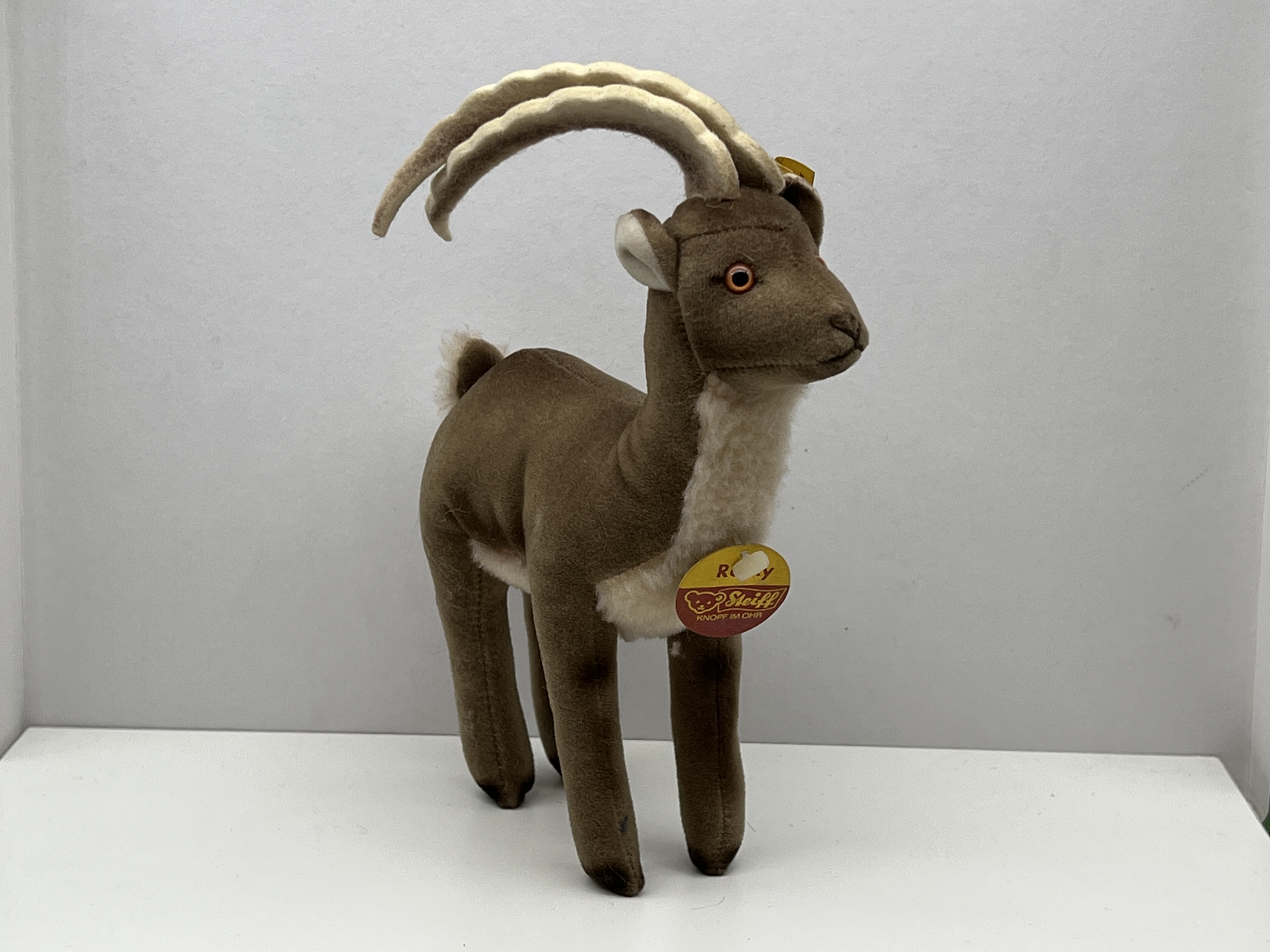 Steiff Tier 1630/22 Steinbock Rocky 22 cm. Top Zustand   