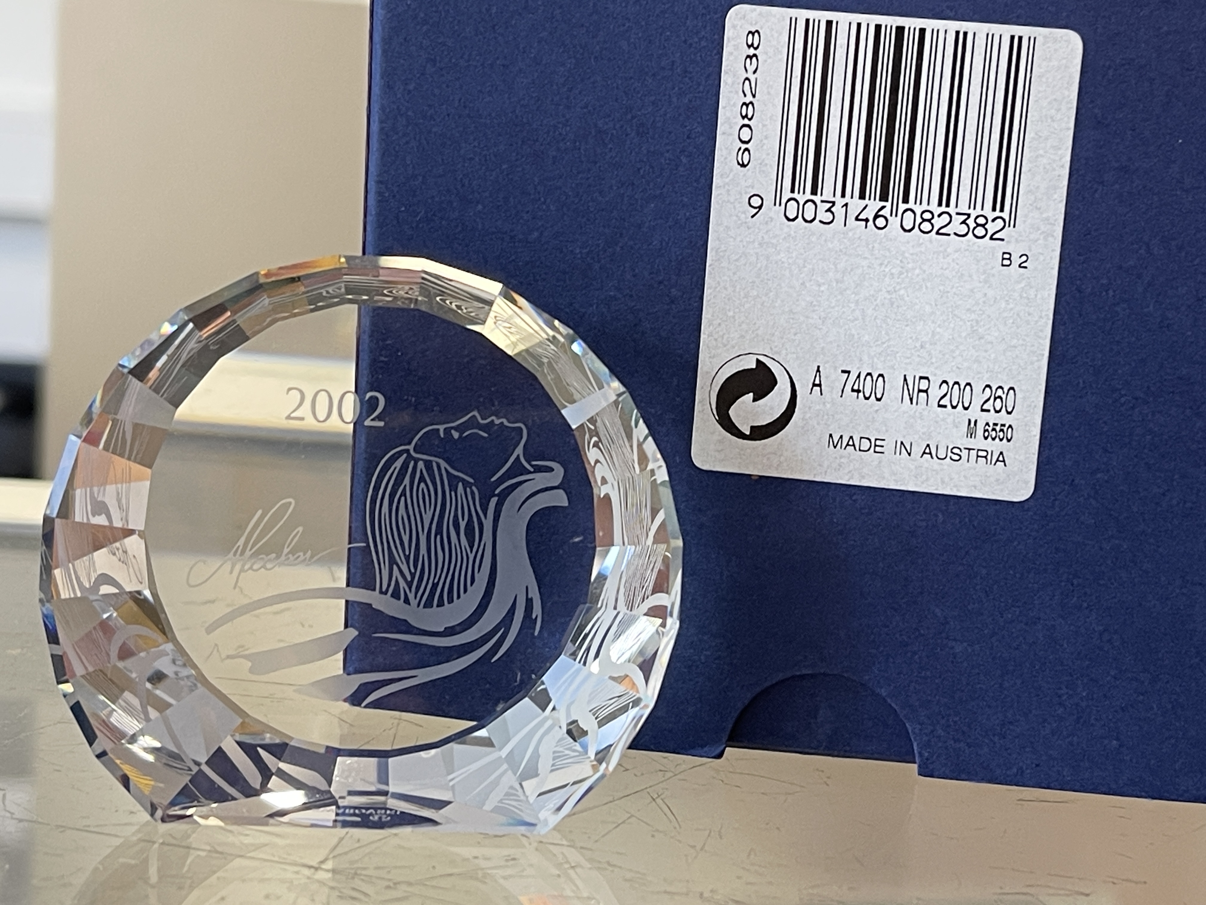 Swarovski Figur 608238 Briefbeschwerer 6 cm. Ovp & Zertifikat. Top Zustand  