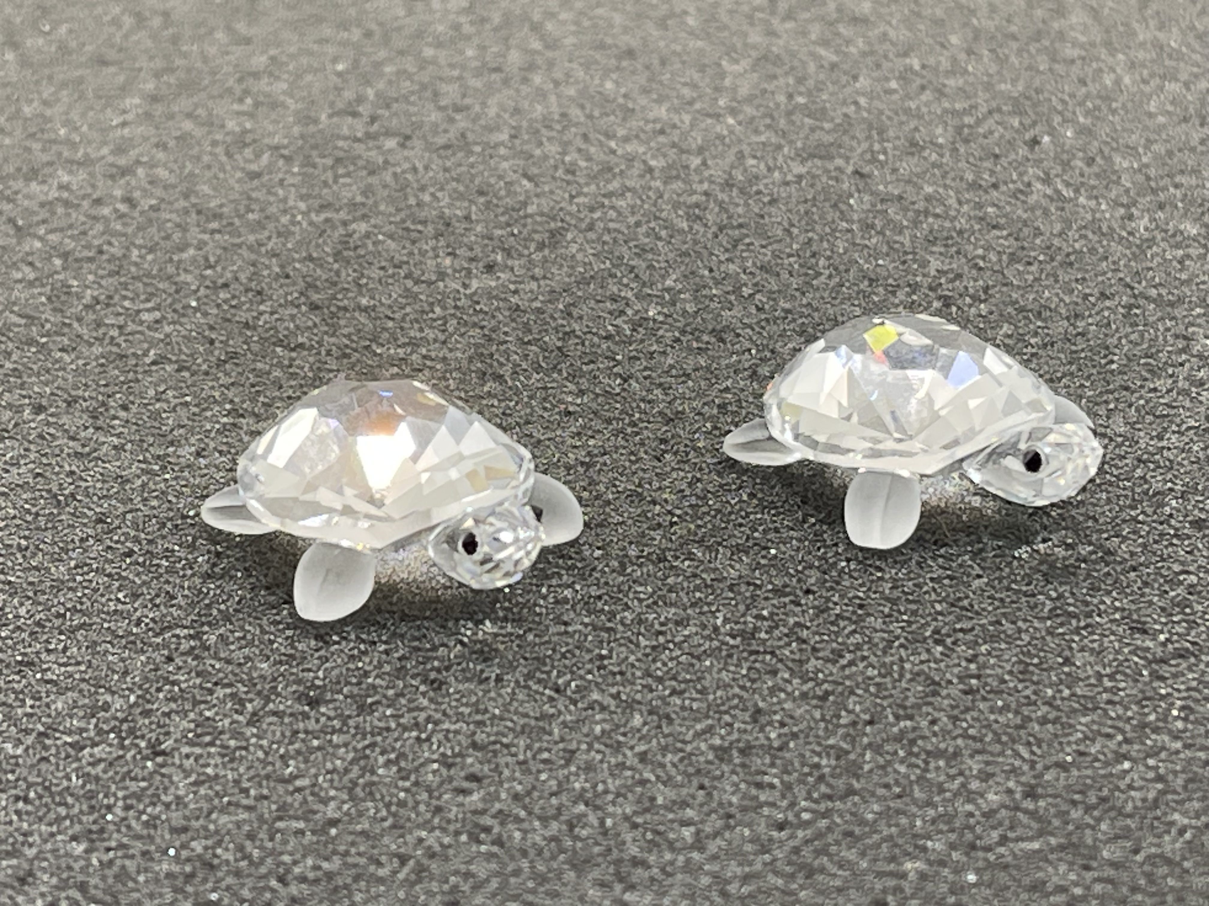Swarovski Kristall 220960 Figur 2 Schildkröten je 2,6 cm. Top Zustand